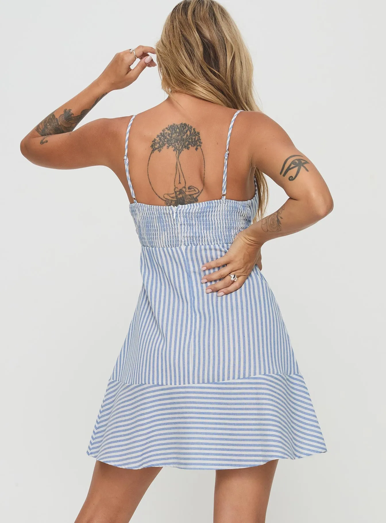 Kearns Mini Dress Blue Stripe