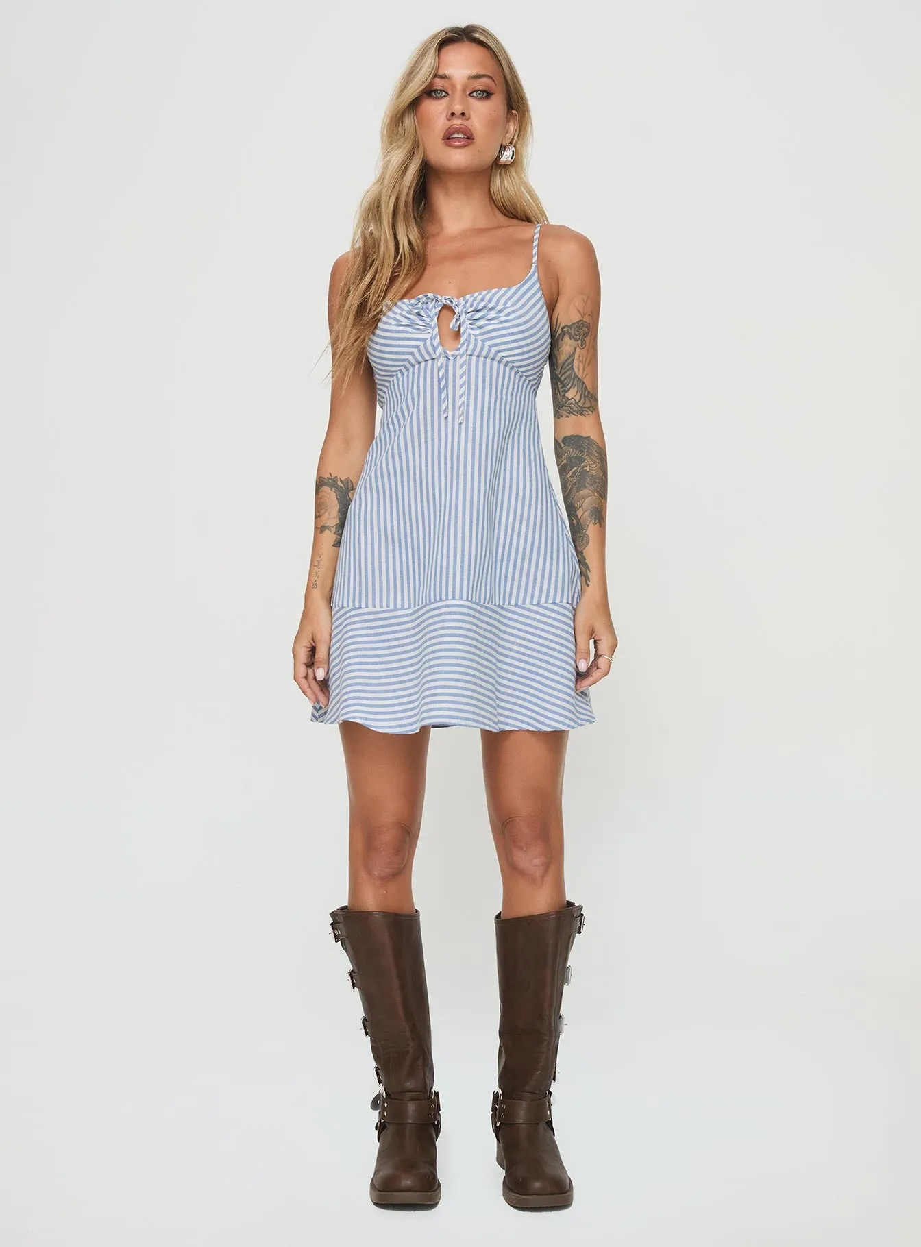 Kearns Mini Dress Blue Stripe