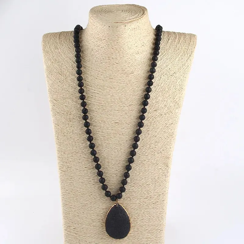 Knotted Natural Stone Necklace Collection