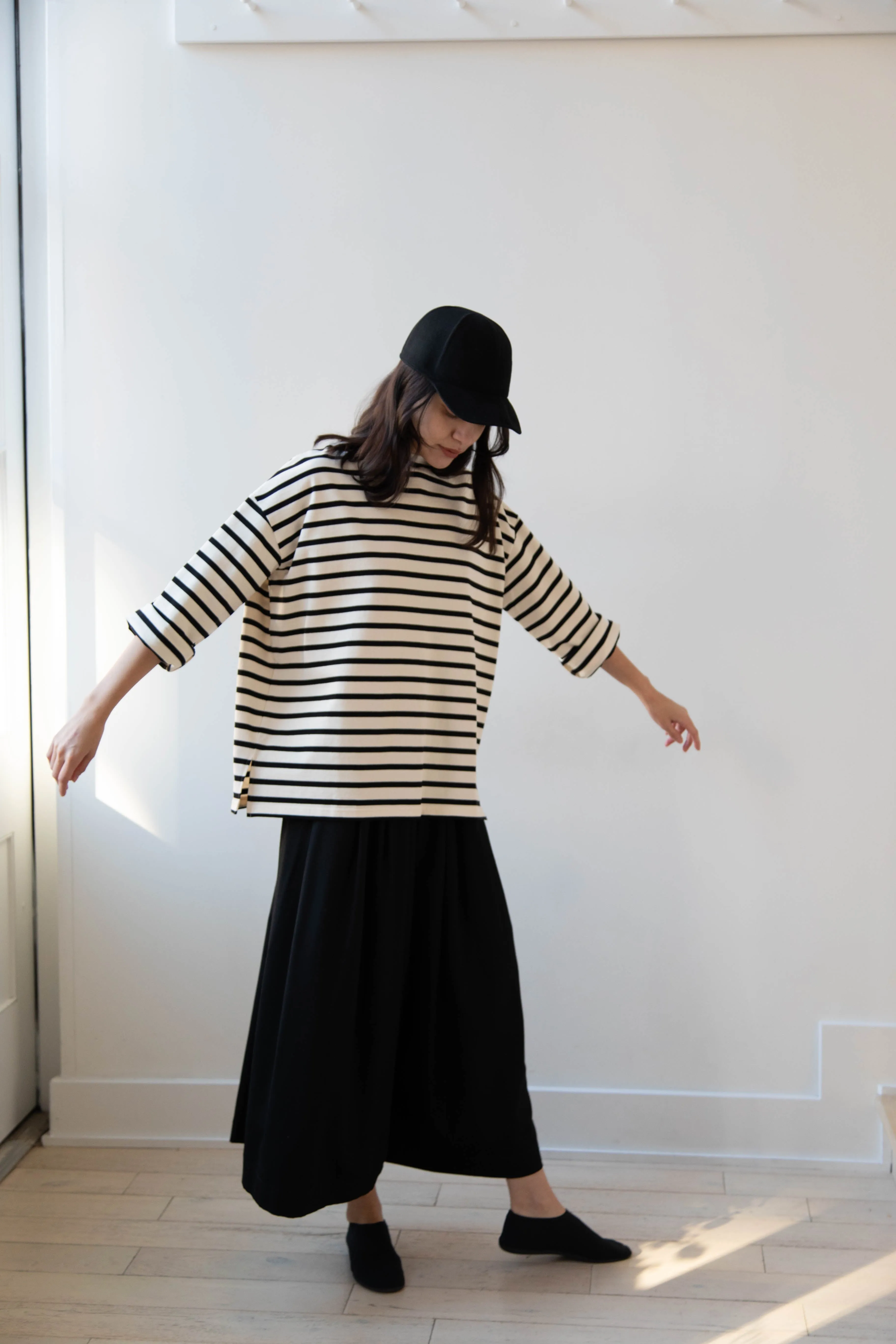 Laboratory | Derabe Striped Pullover in Black