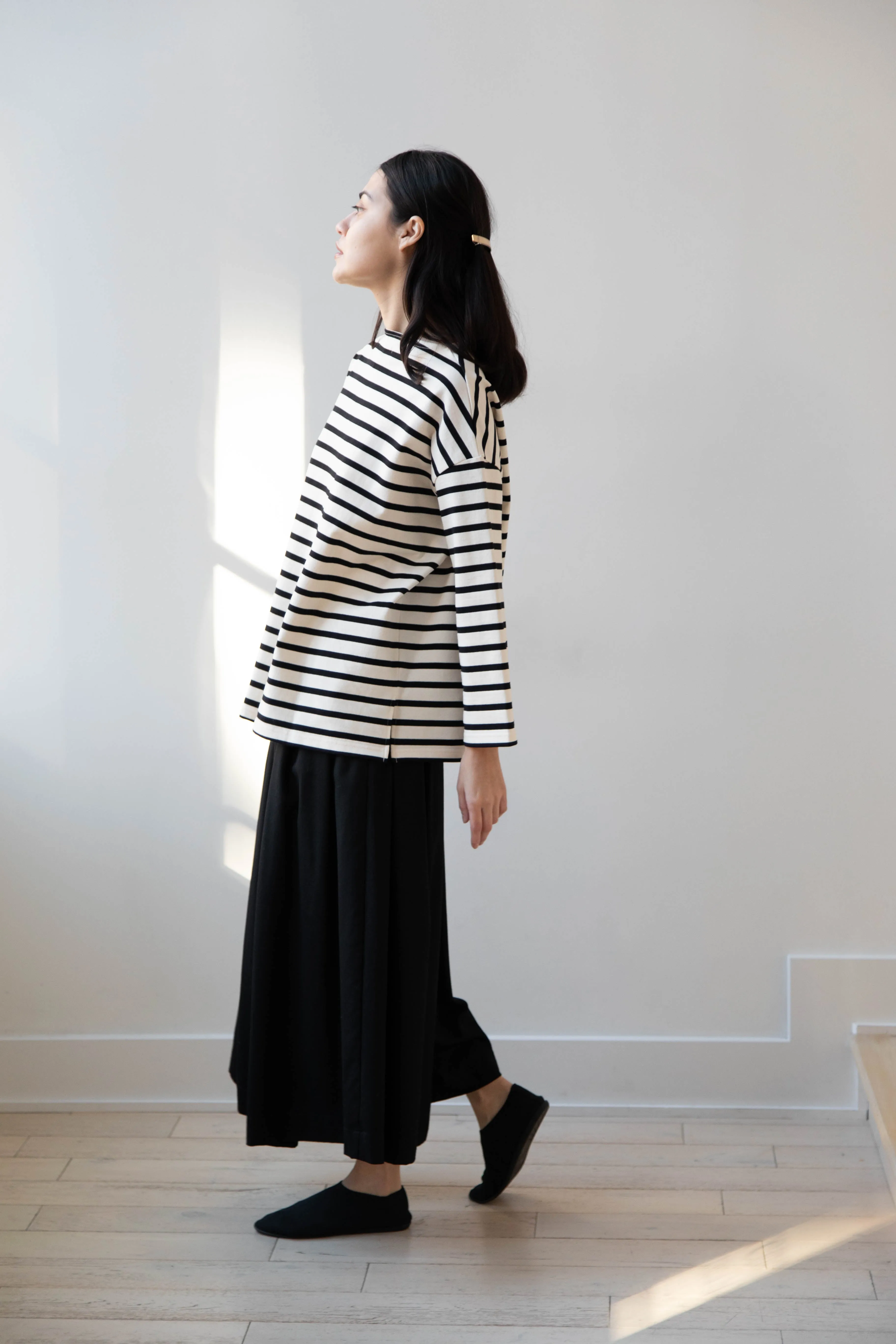 Laboratory | Derabe Striped Pullover in Black