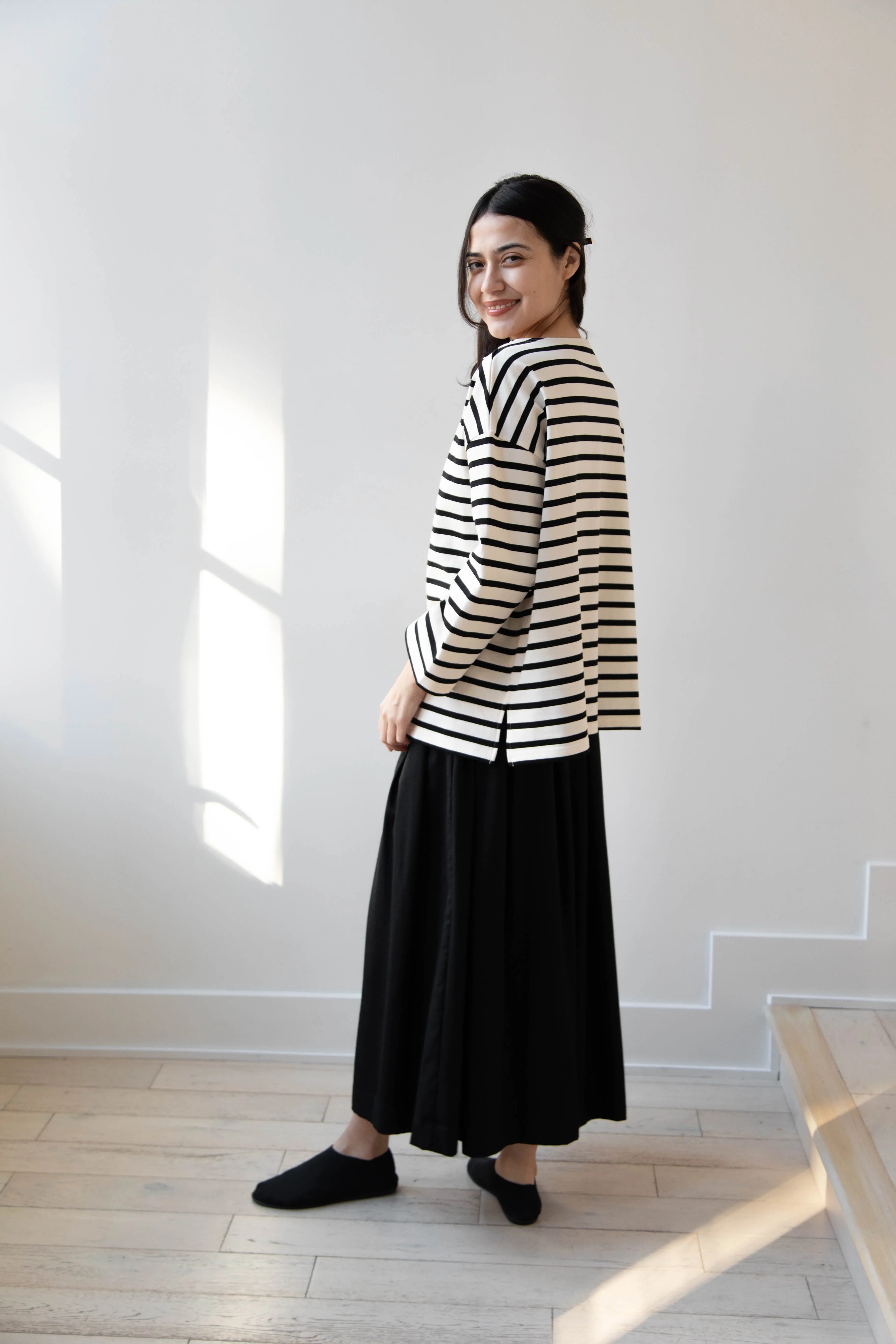 Laboratory | Derabe Striped Pullover in Black