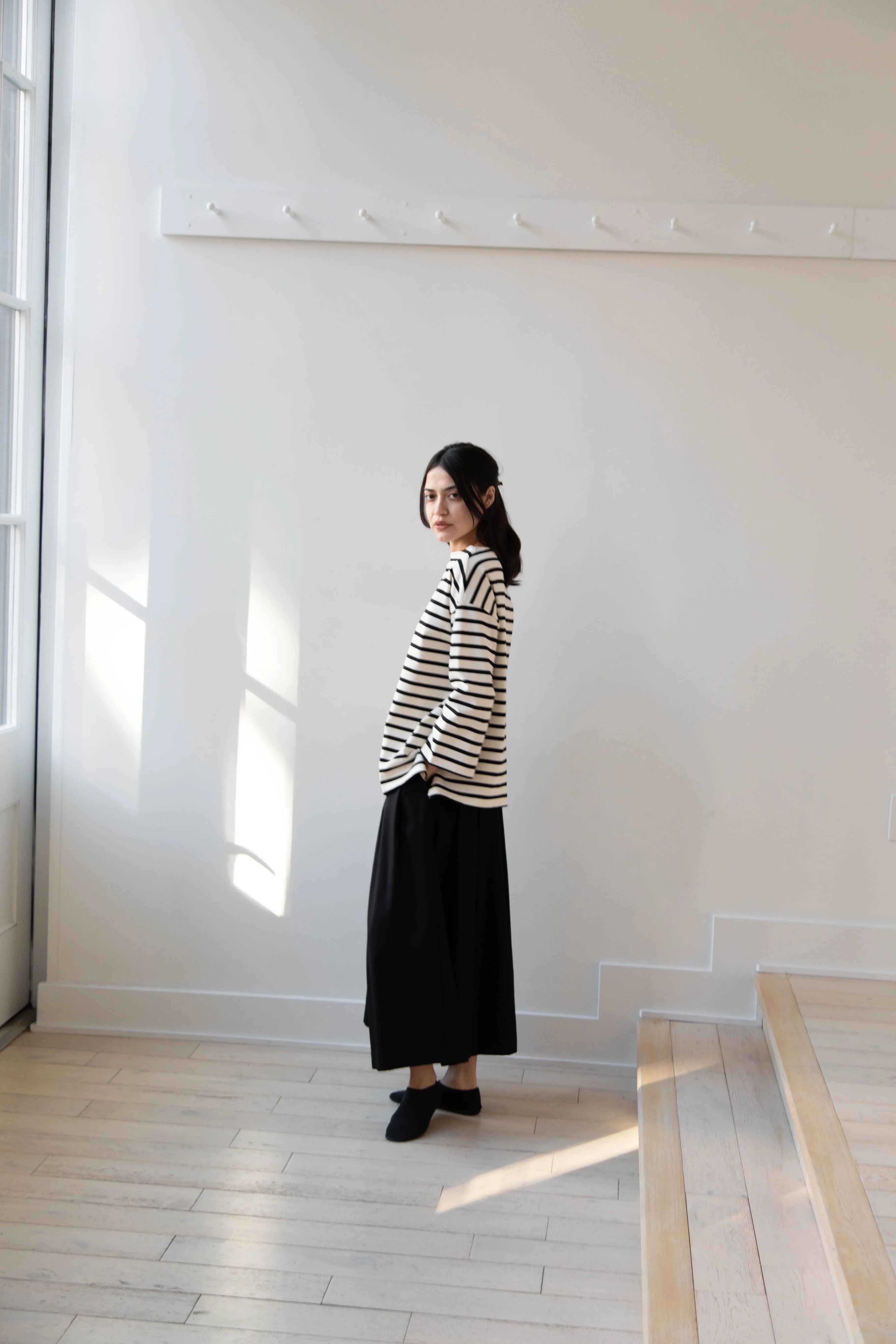 Laboratory | Derabe Striped Pullover in Black