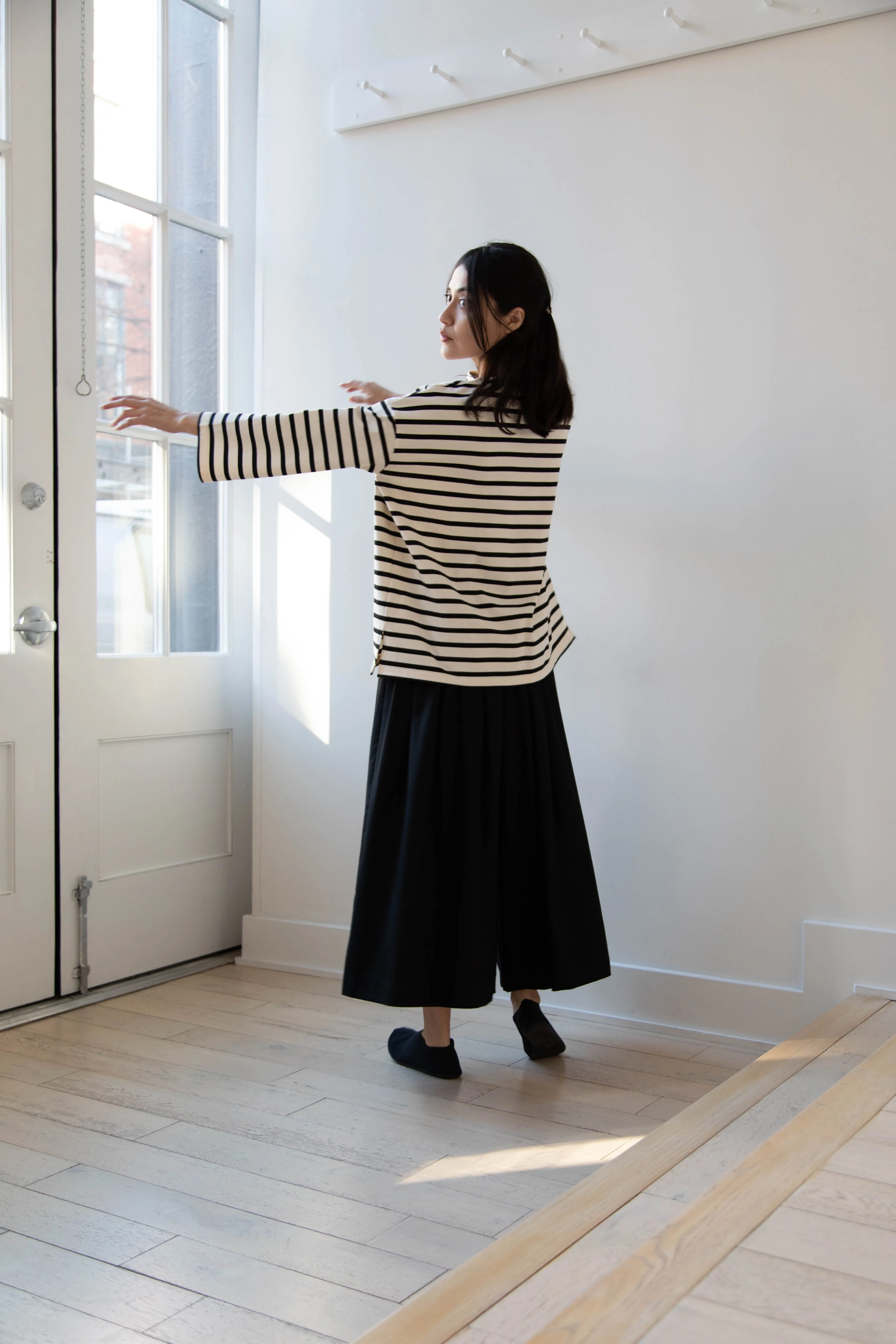 Laboratory | Derabe Striped Pullover in Black