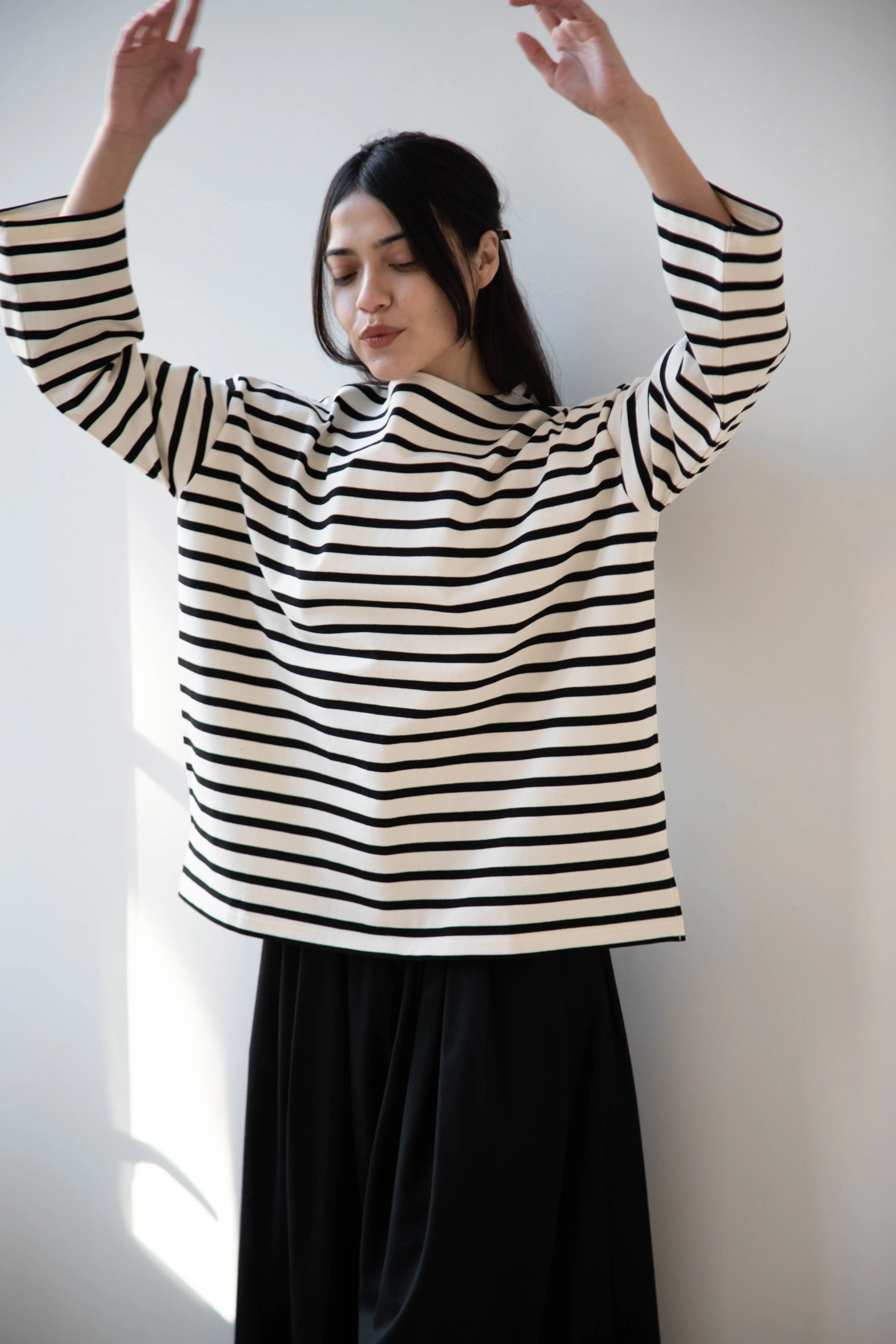 Laboratory | Derabe Striped Pullover in Black