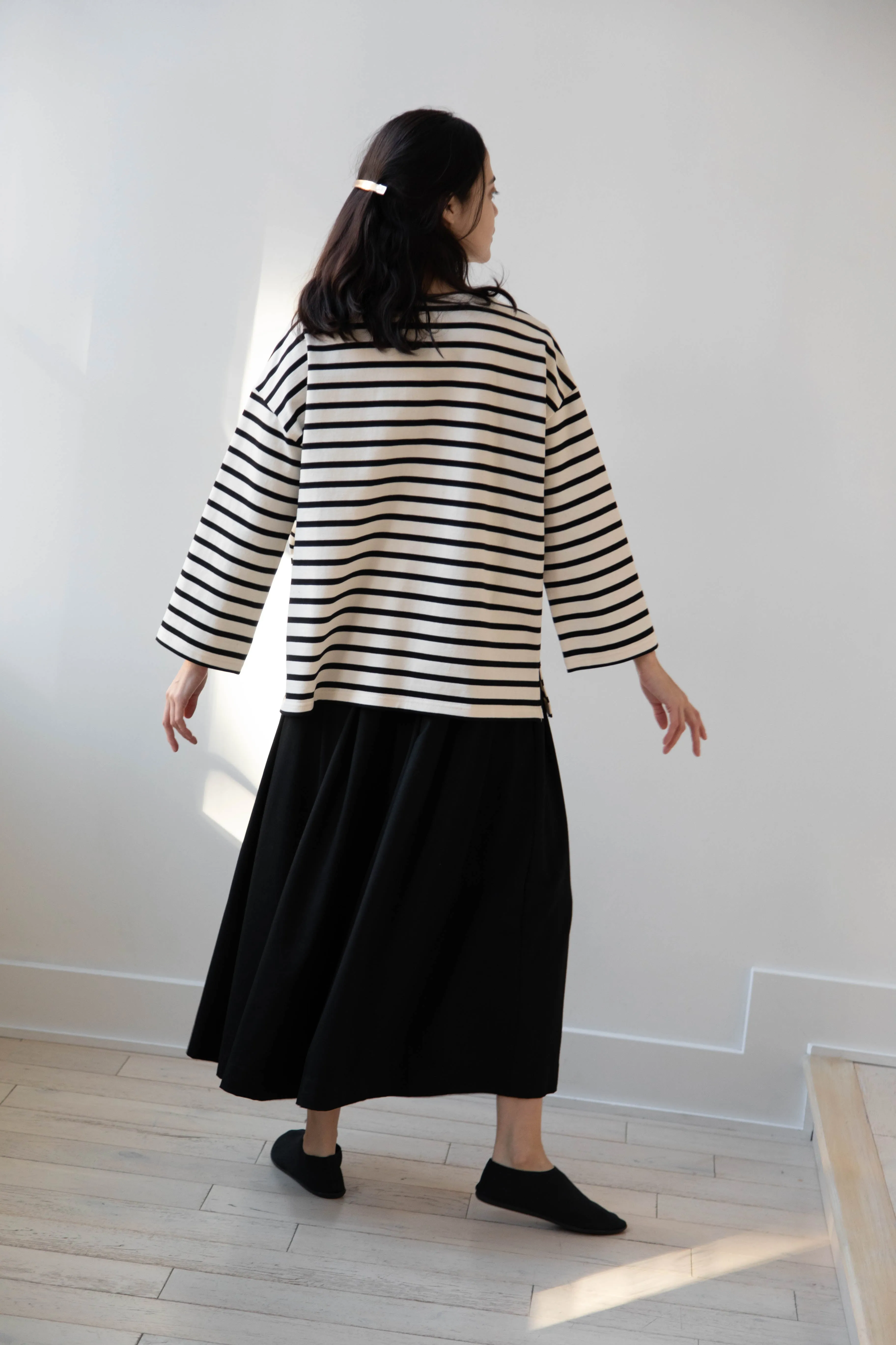 Laboratory | Derabe Striped Pullover in Black
