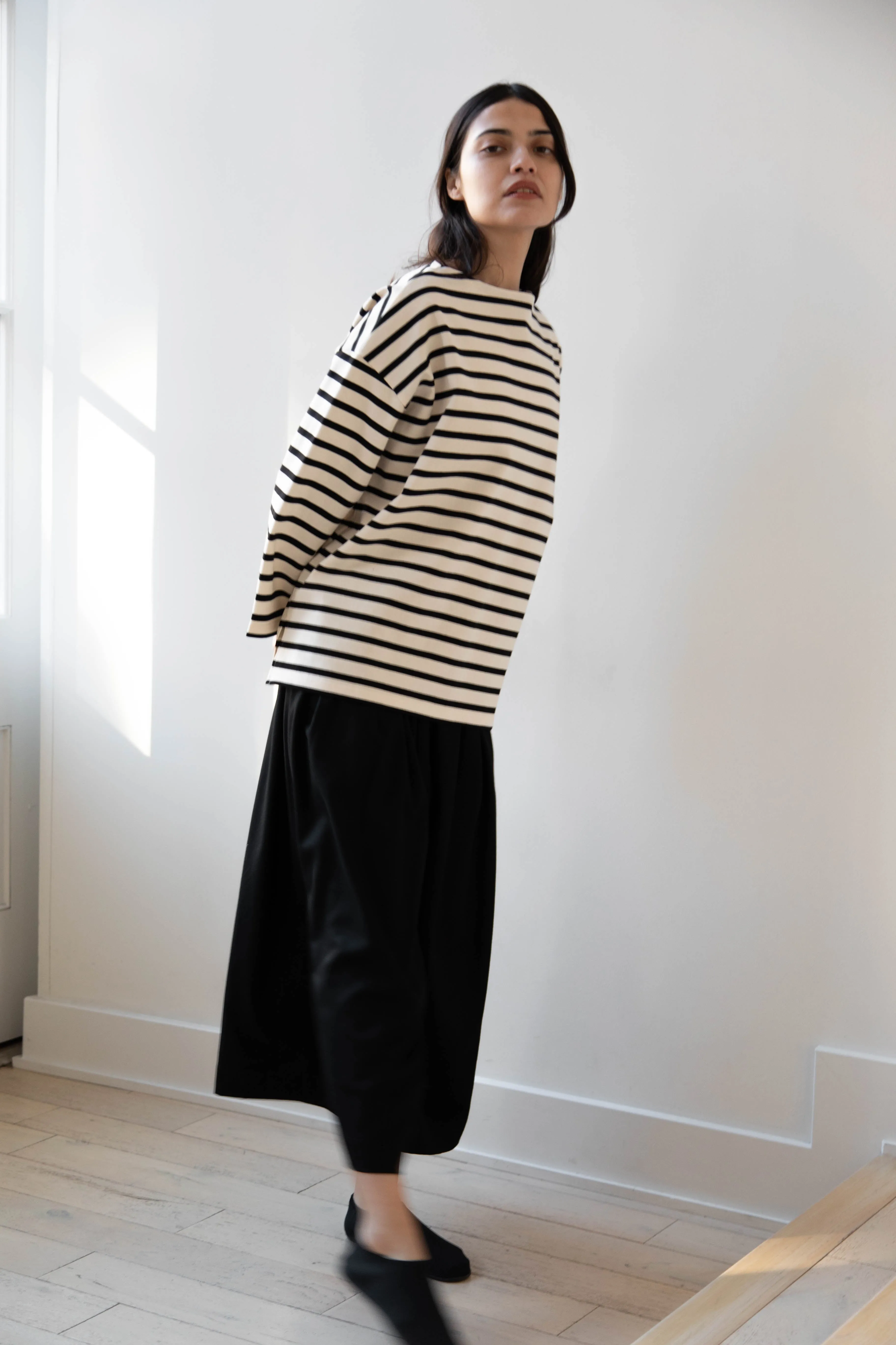 Laboratory | Derabe Striped Pullover in Black