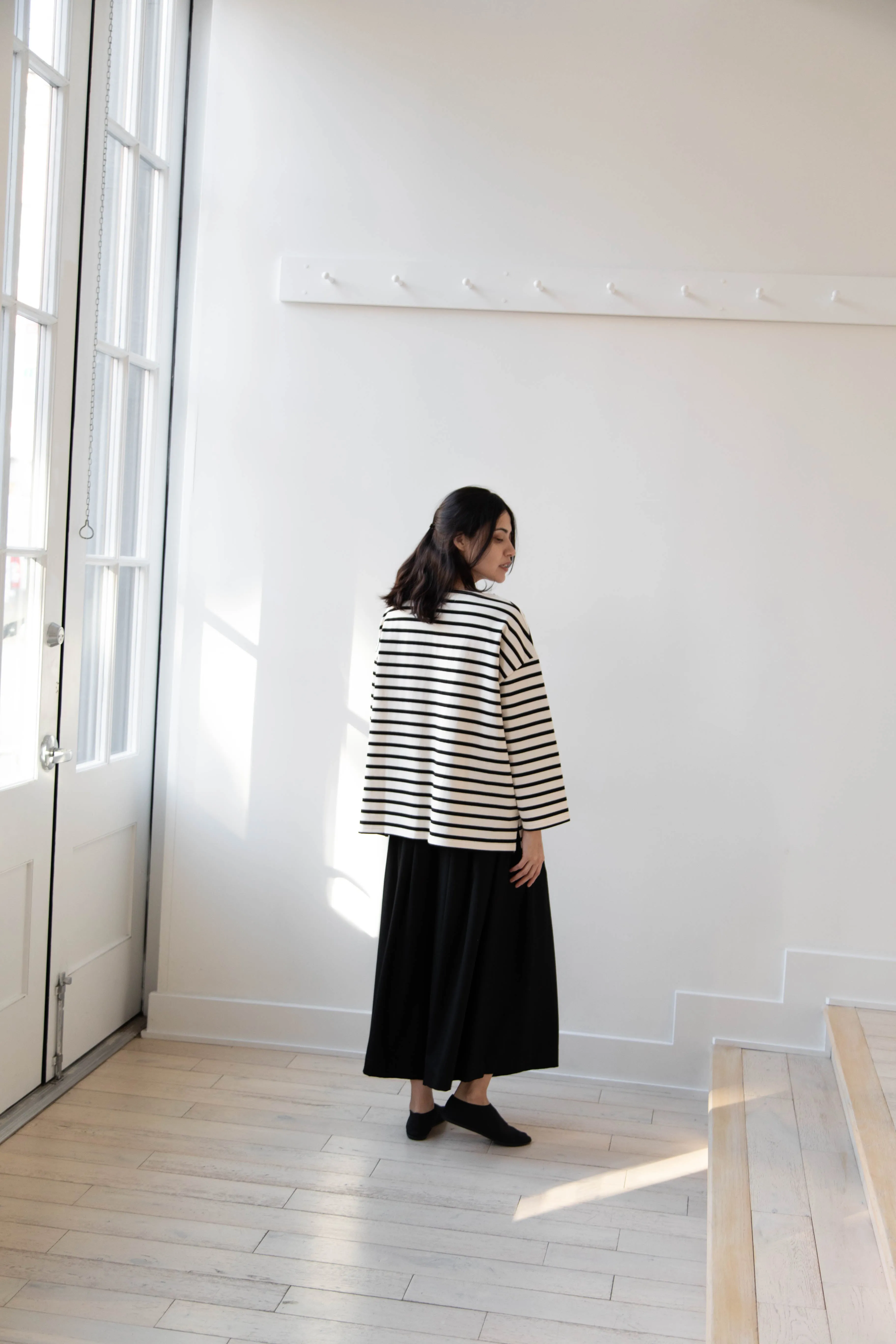 Laboratory | Derabe Striped Pullover in Black