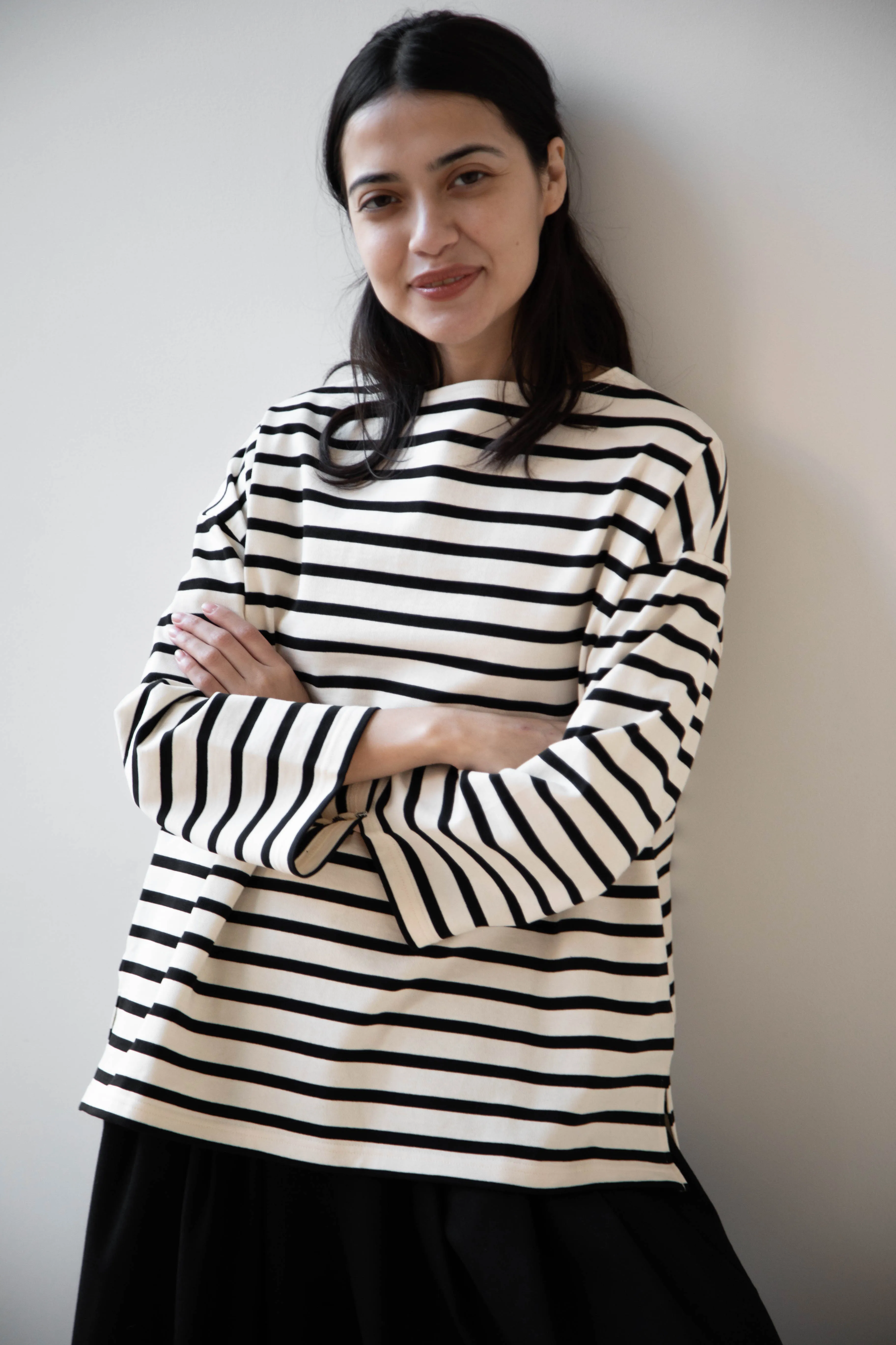 Laboratory | Derabe Striped Pullover in Black