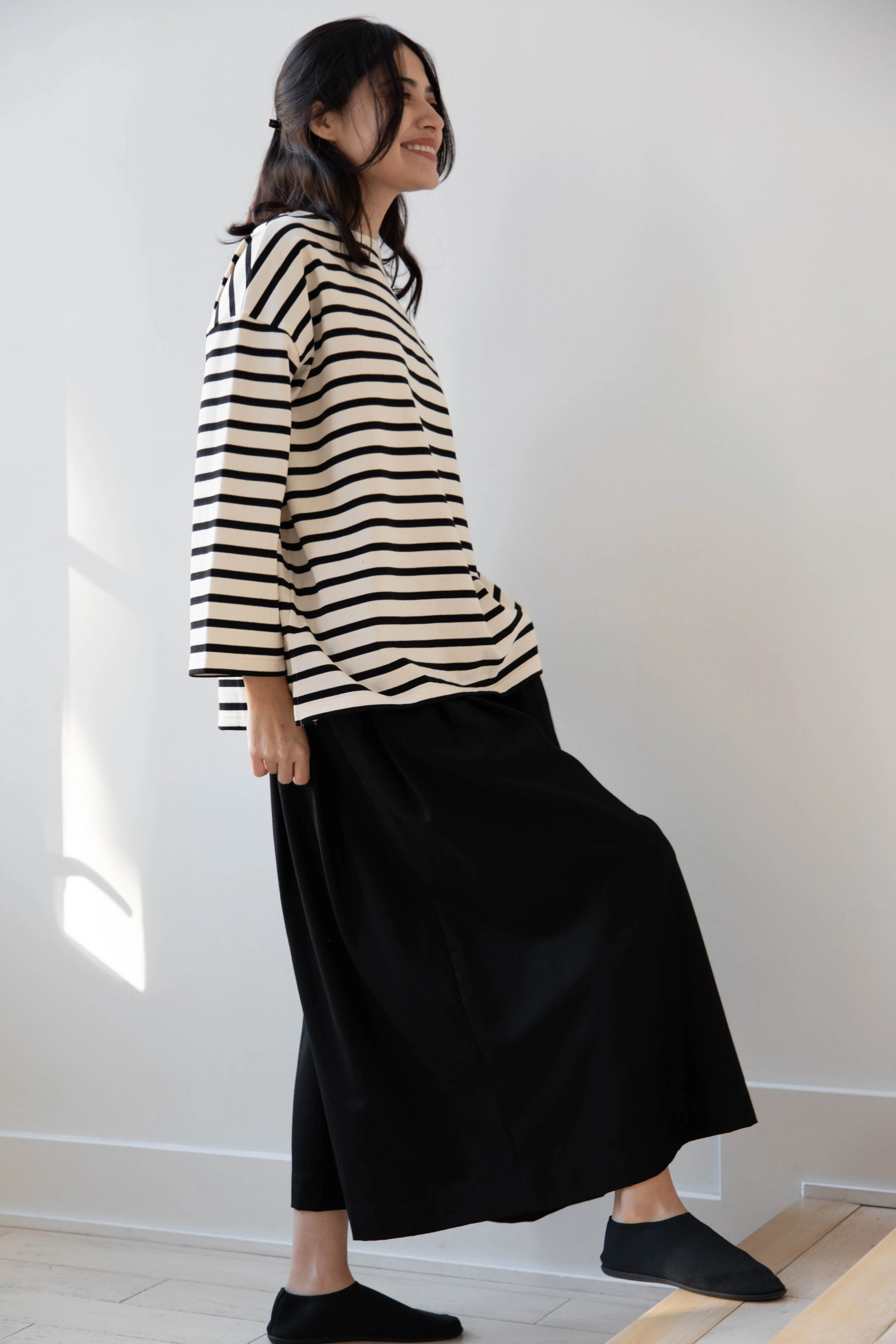 Laboratory | Derabe Striped Pullover in Black