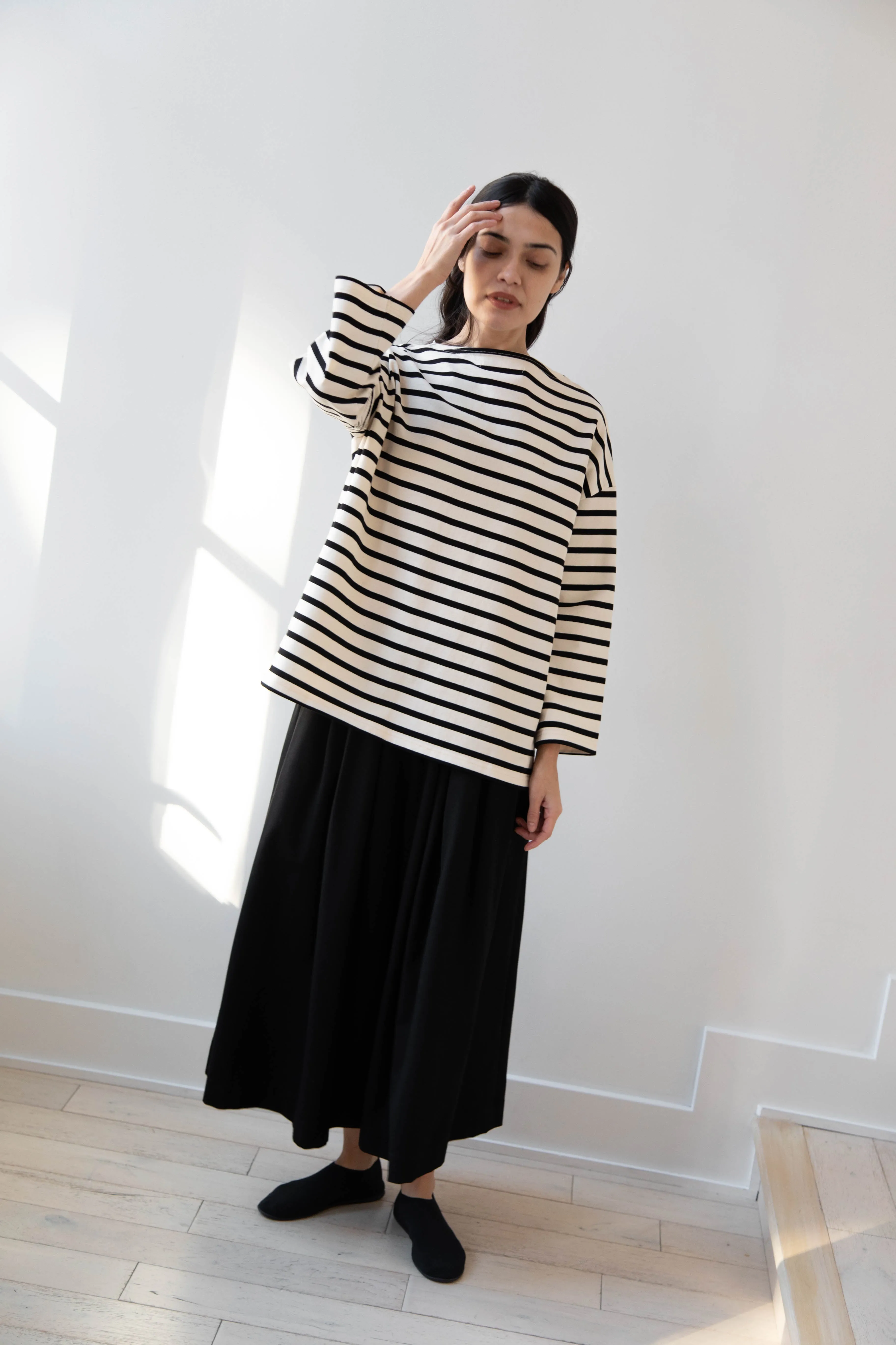 Laboratory | Derabe Striped Pullover in Black