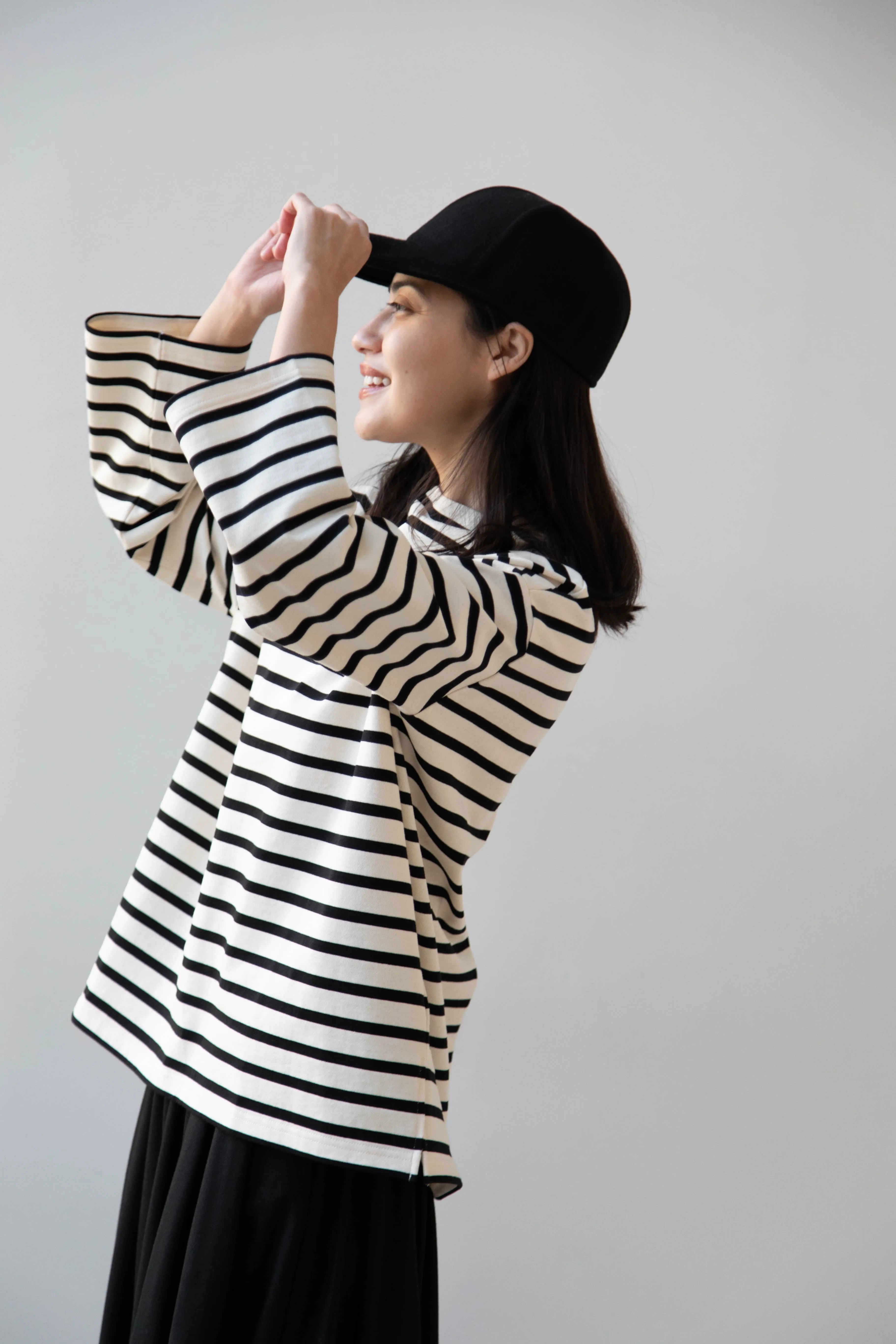 Laboratory | Derabe Striped Pullover in Black