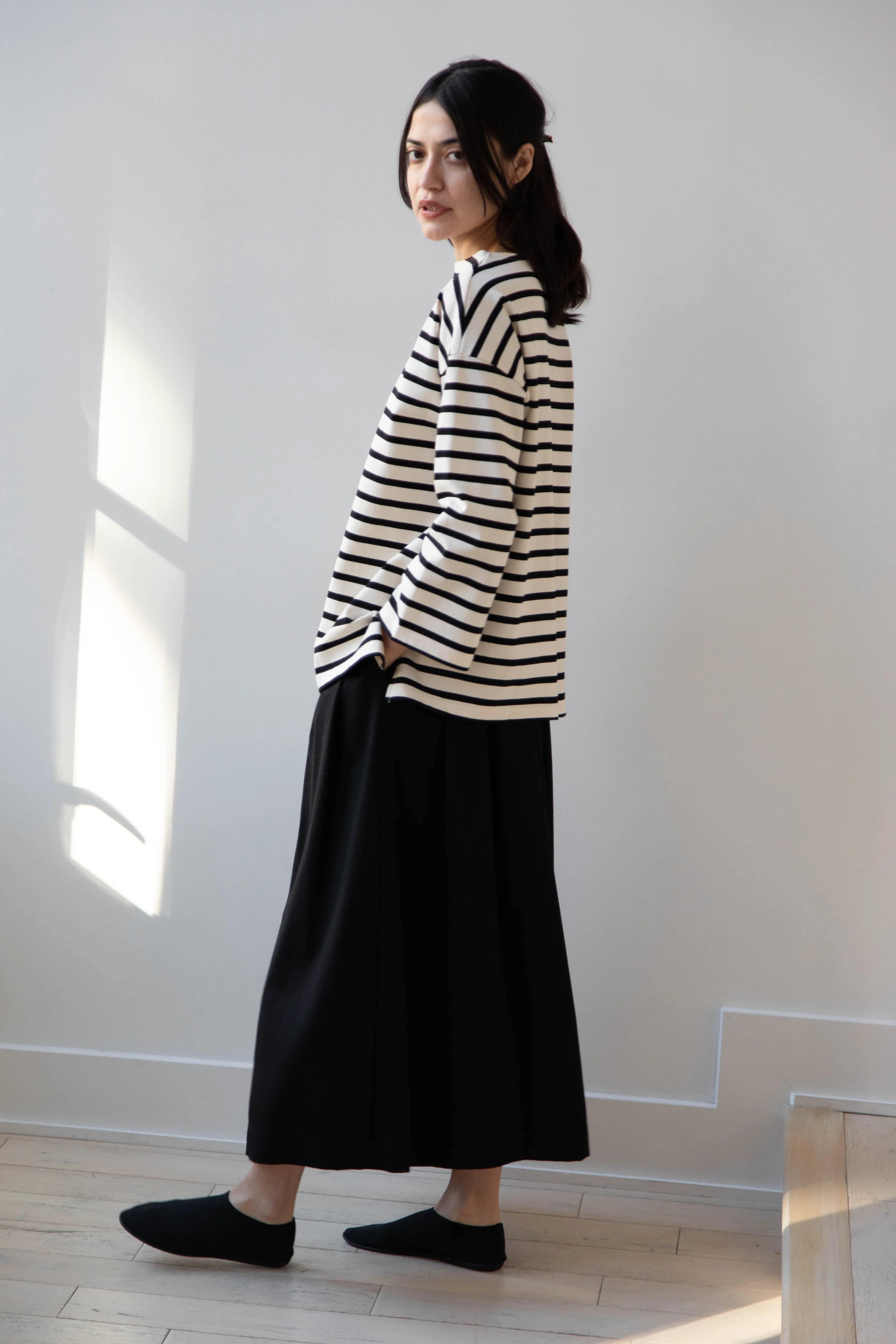 Laboratory | Derabe Striped Pullover in Black