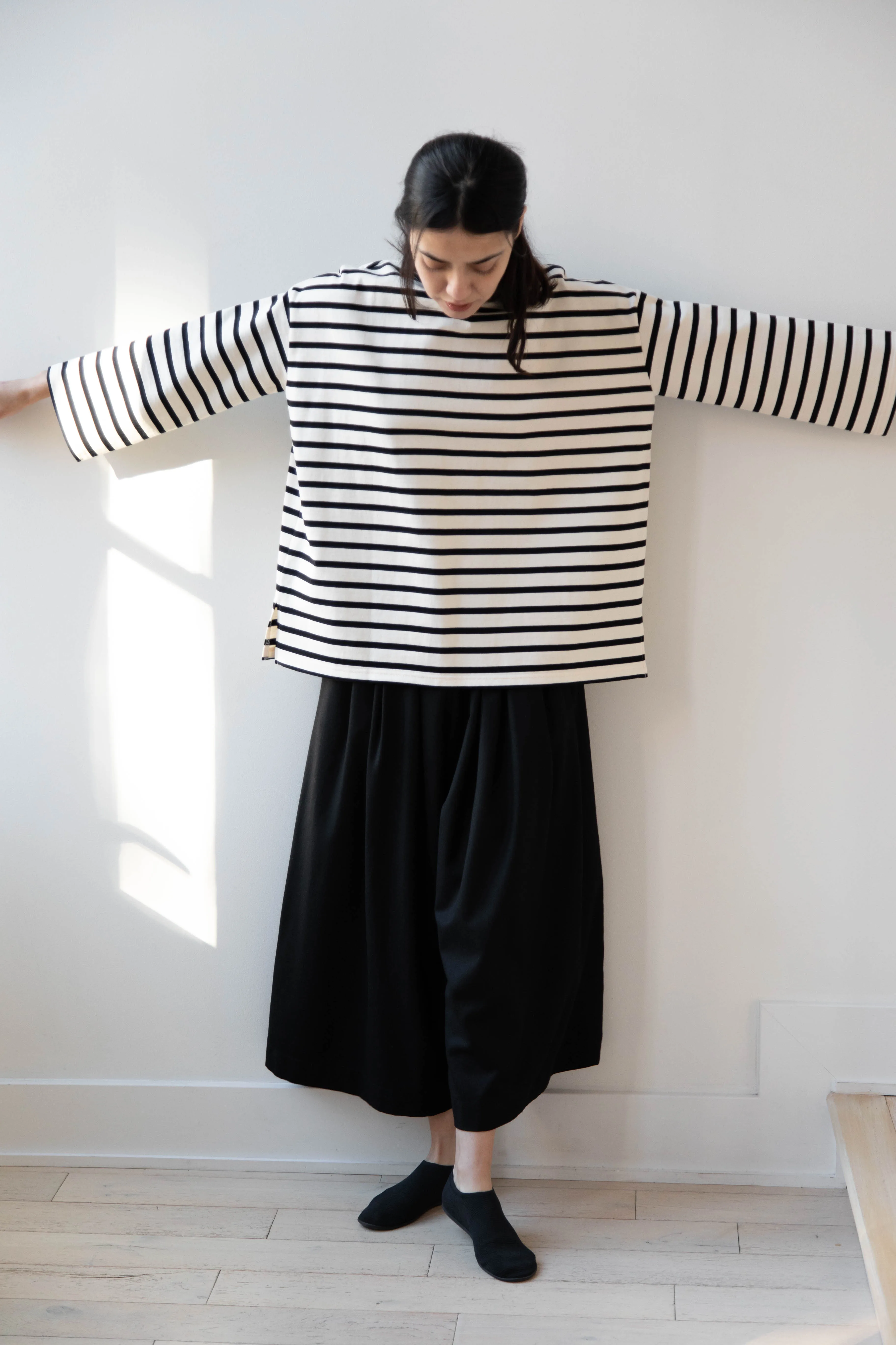 Laboratory | Derabe Striped Pullover in Black