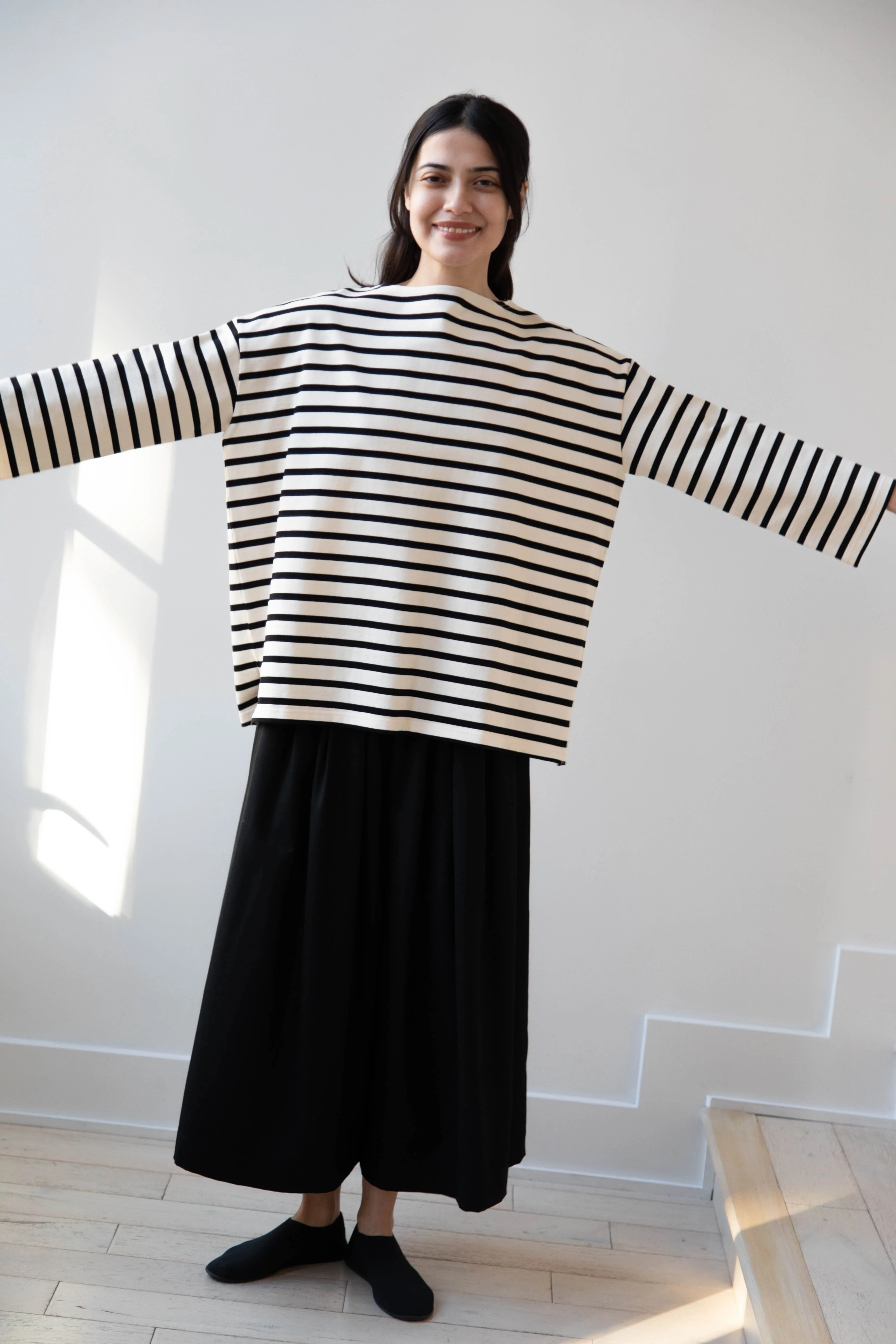 Laboratory | Derabe Striped Pullover in Black