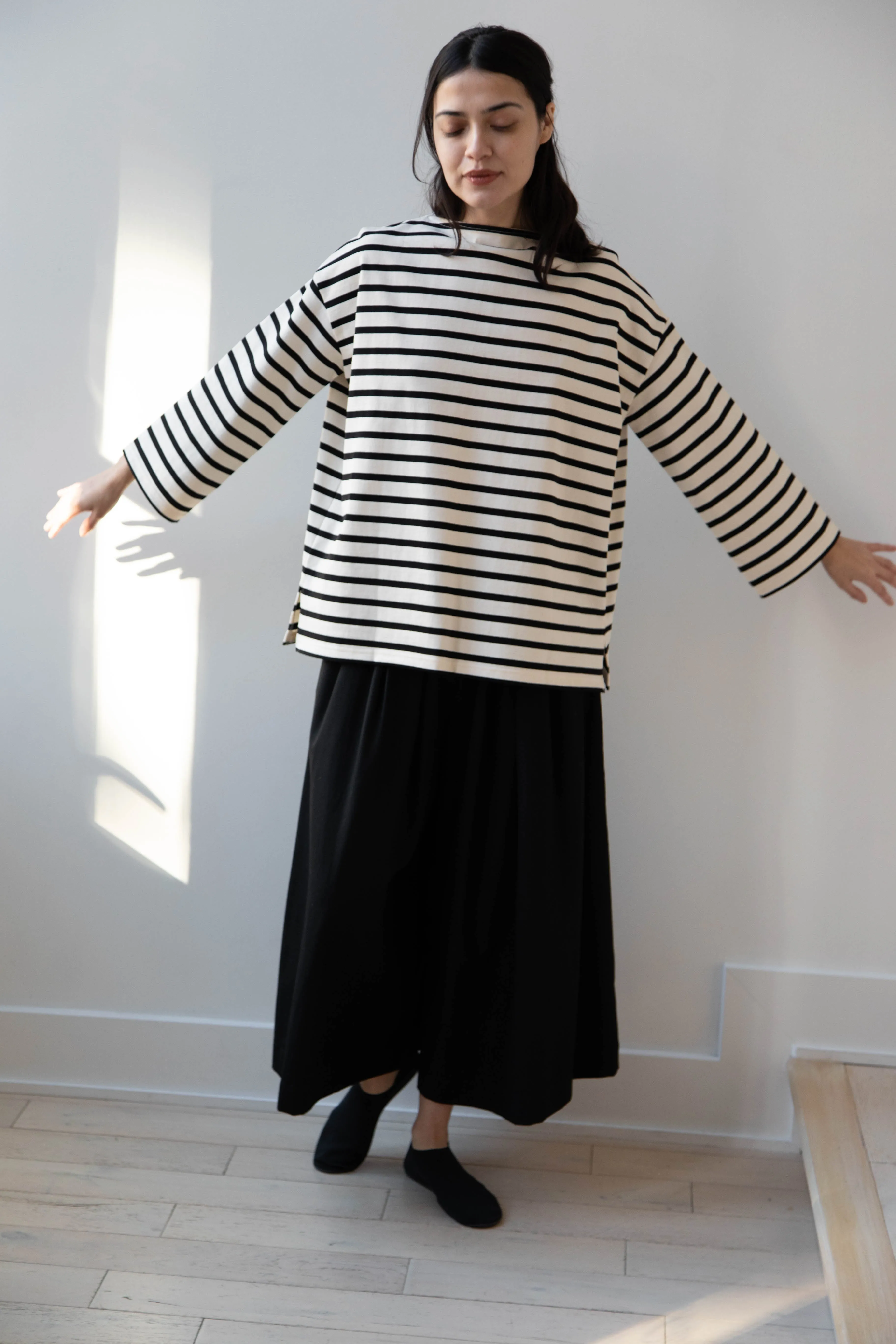 Laboratory | Derabe Striped Pullover in Black
