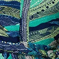 Leaf Print 3/4 Sleeve Short Wrap Dress