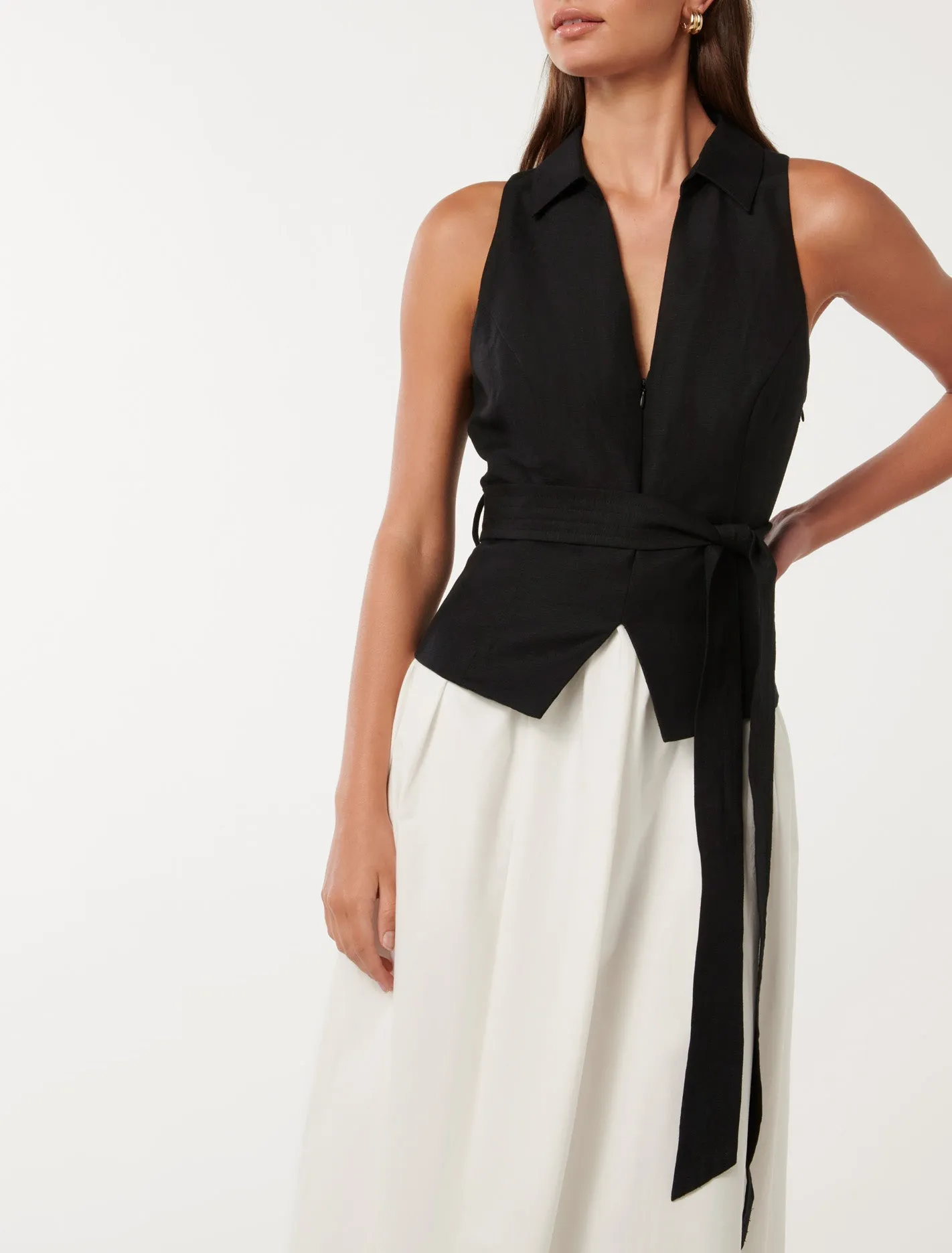 Liana 2 in 1 Collared Midi Dress