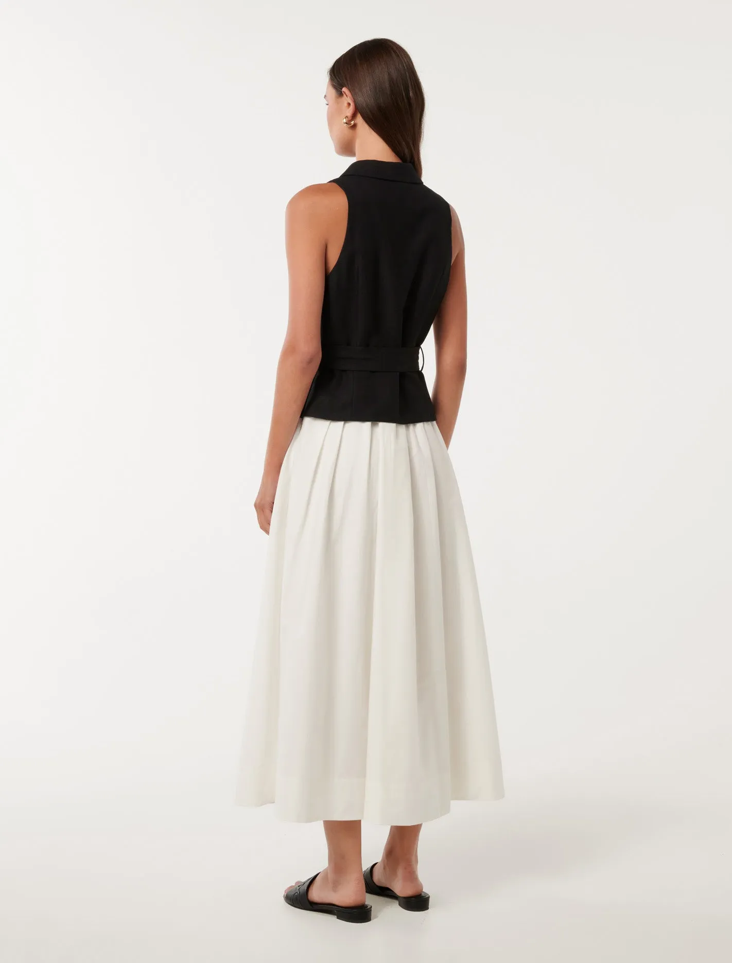 Liana 2 in 1 Collared Midi Dress