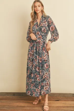 Meadow Muse Midi Wrap Dress