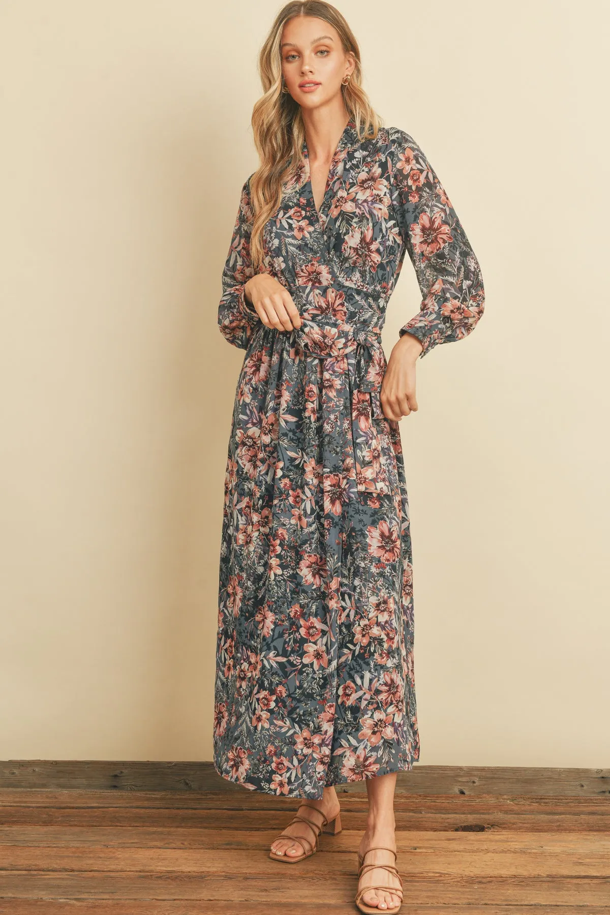Meadow Muse Midi Wrap Dress