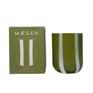 MÆGEN - Atina Glassware - Olive & White