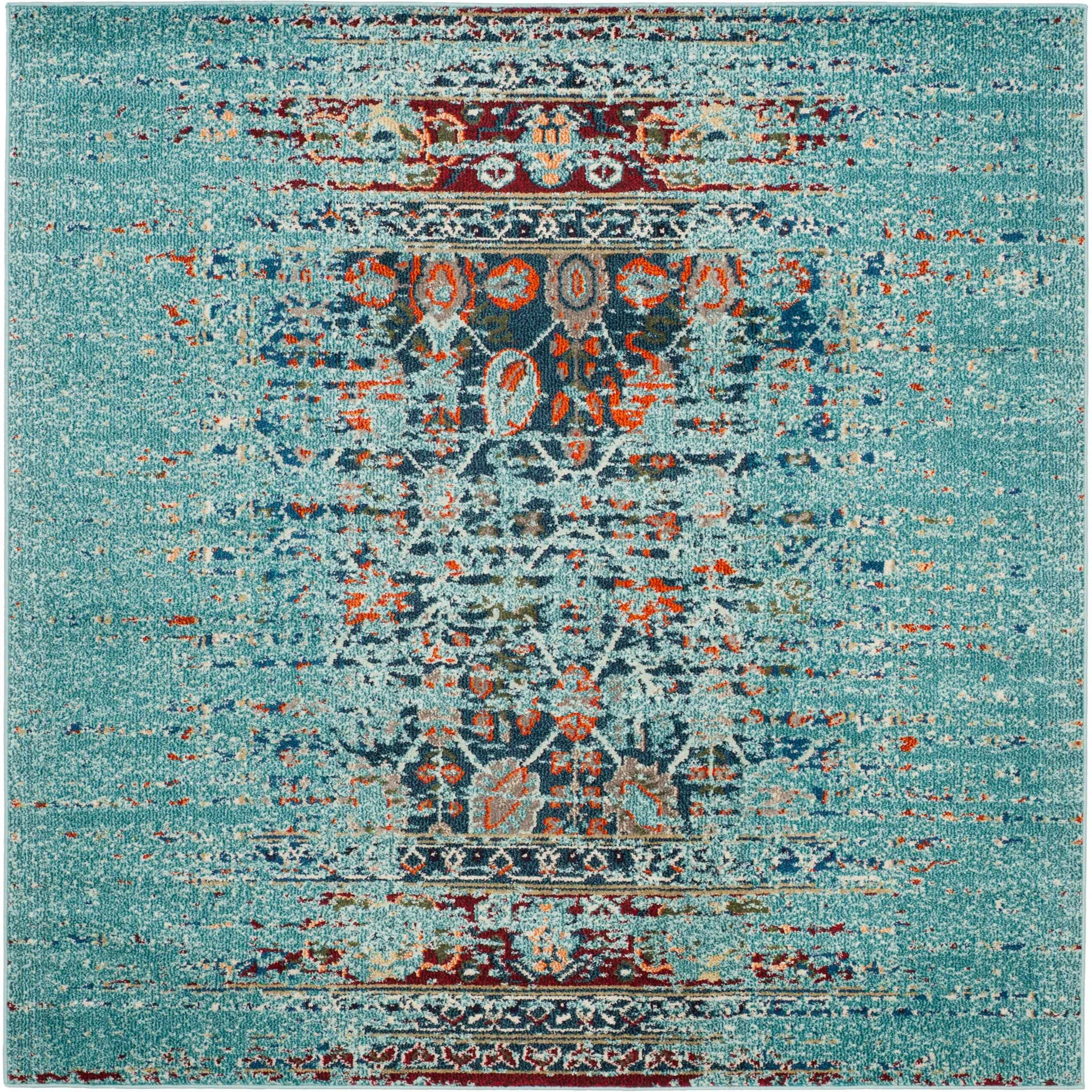 Monaco Washed Blue/Multi Area Rug