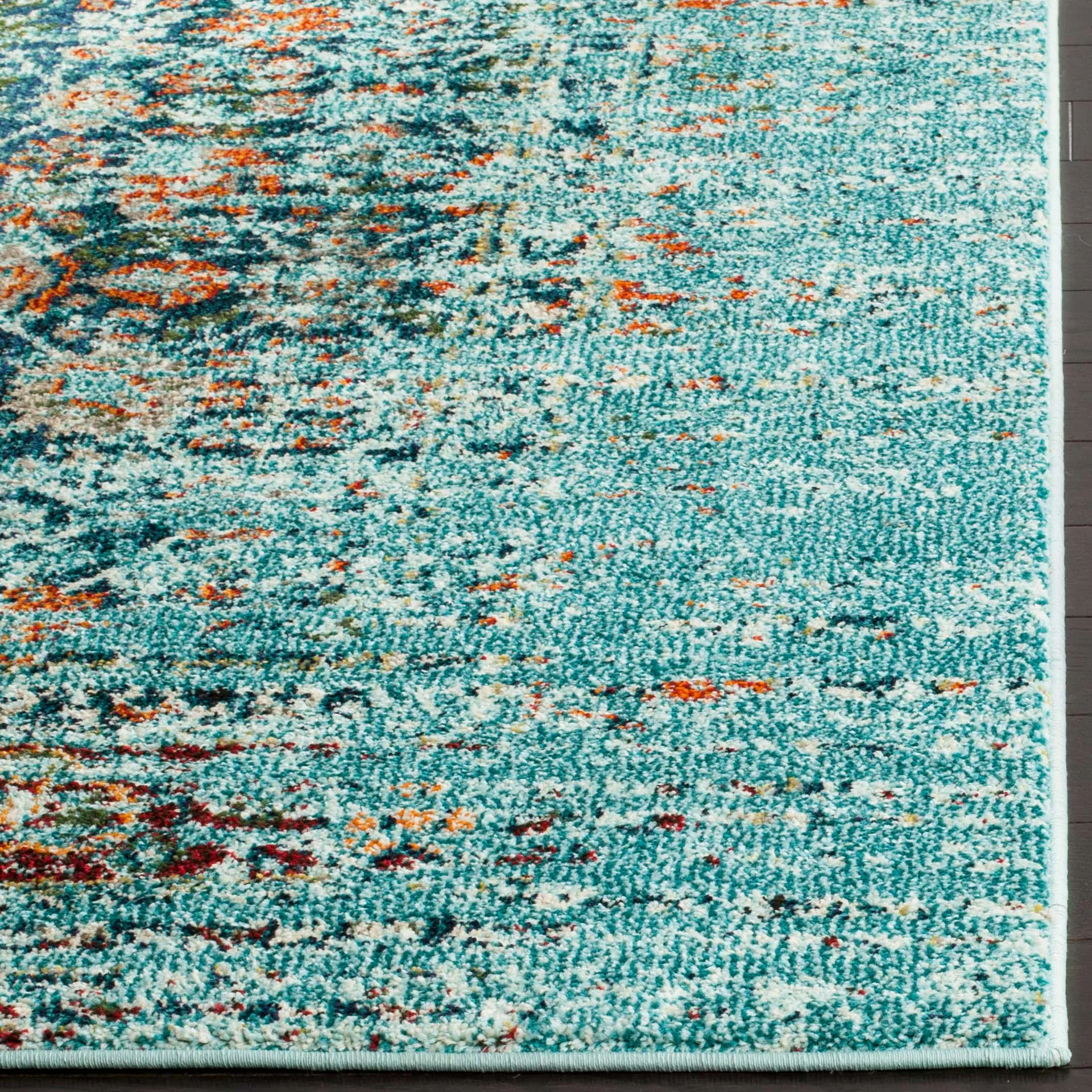 Monaco Washed Blue/Multi Area Rug