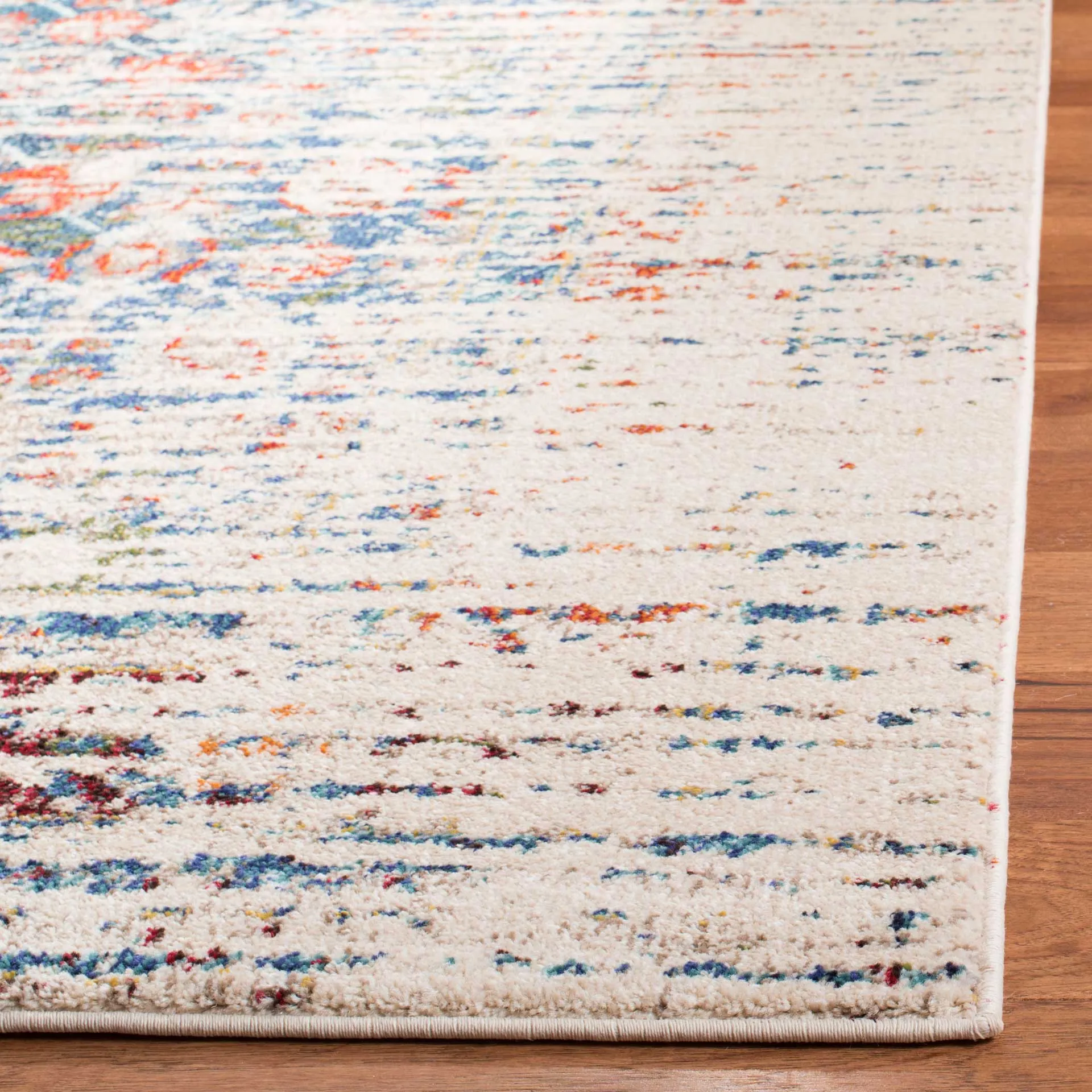 Monaco Washed Ivory/Blue Area Rug