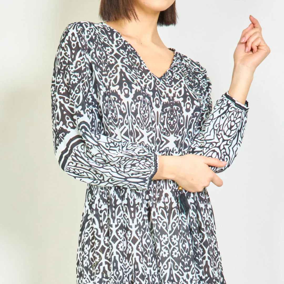 Monochrome boho maxi dress wholesale