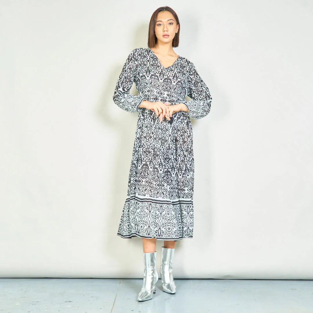 Monochrome boho maxi dress wholesale