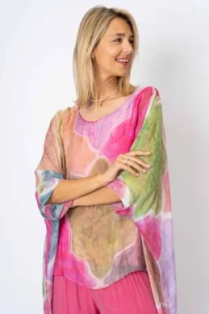 Mosaic Printed Silk Blouse