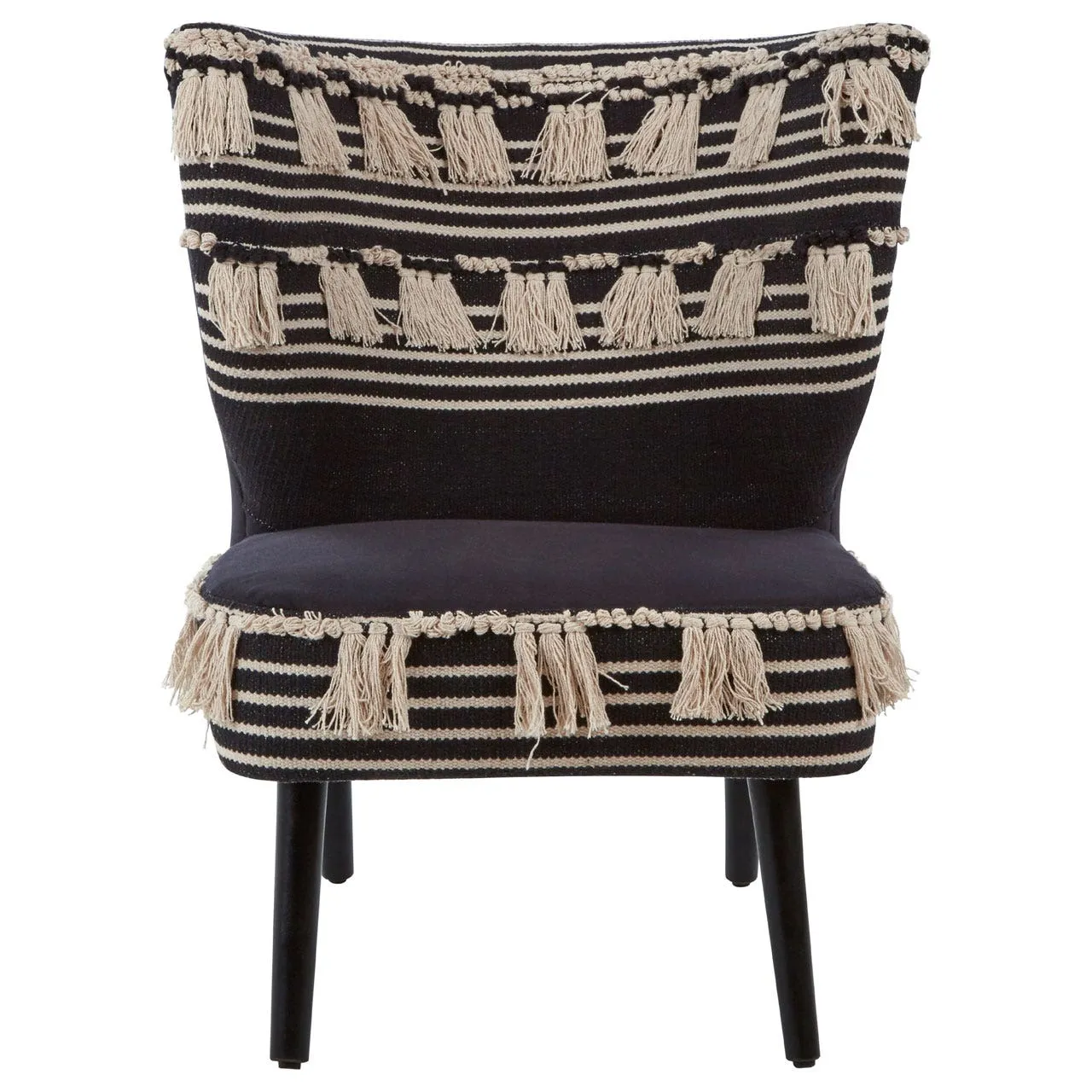 Natural Cefena Black Moroccan Chair