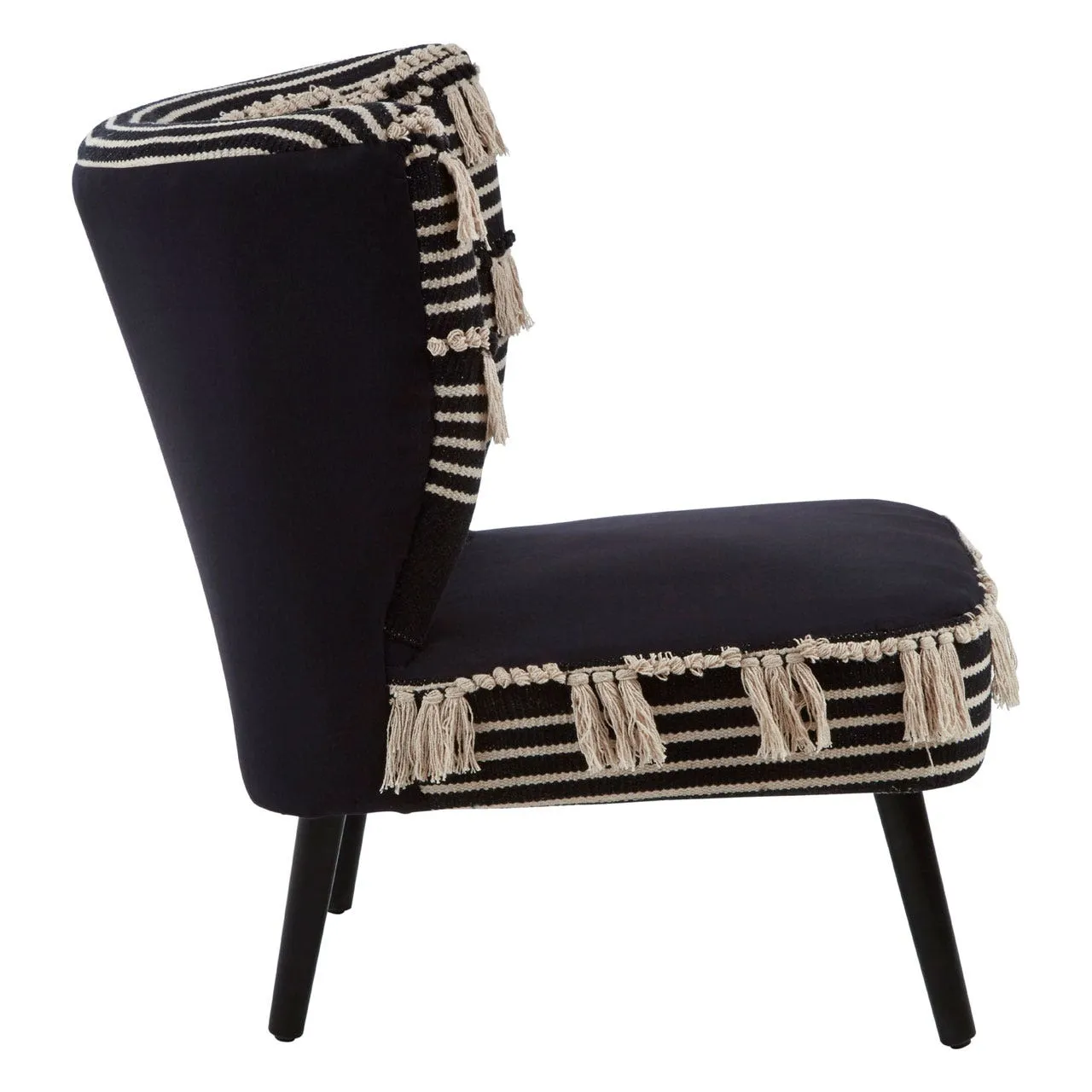 Natural Cefena Black Moroccan Chair