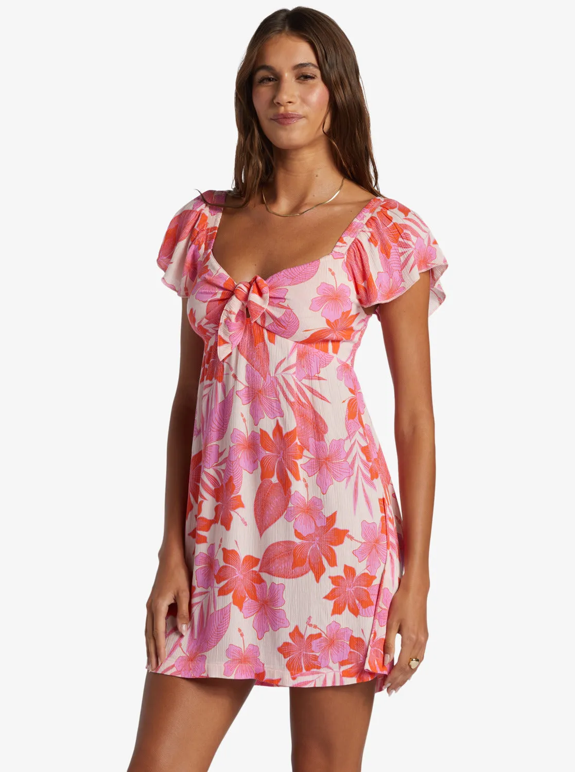 Oceanview Mini Dress - Pale Dogwood Lhibiscus