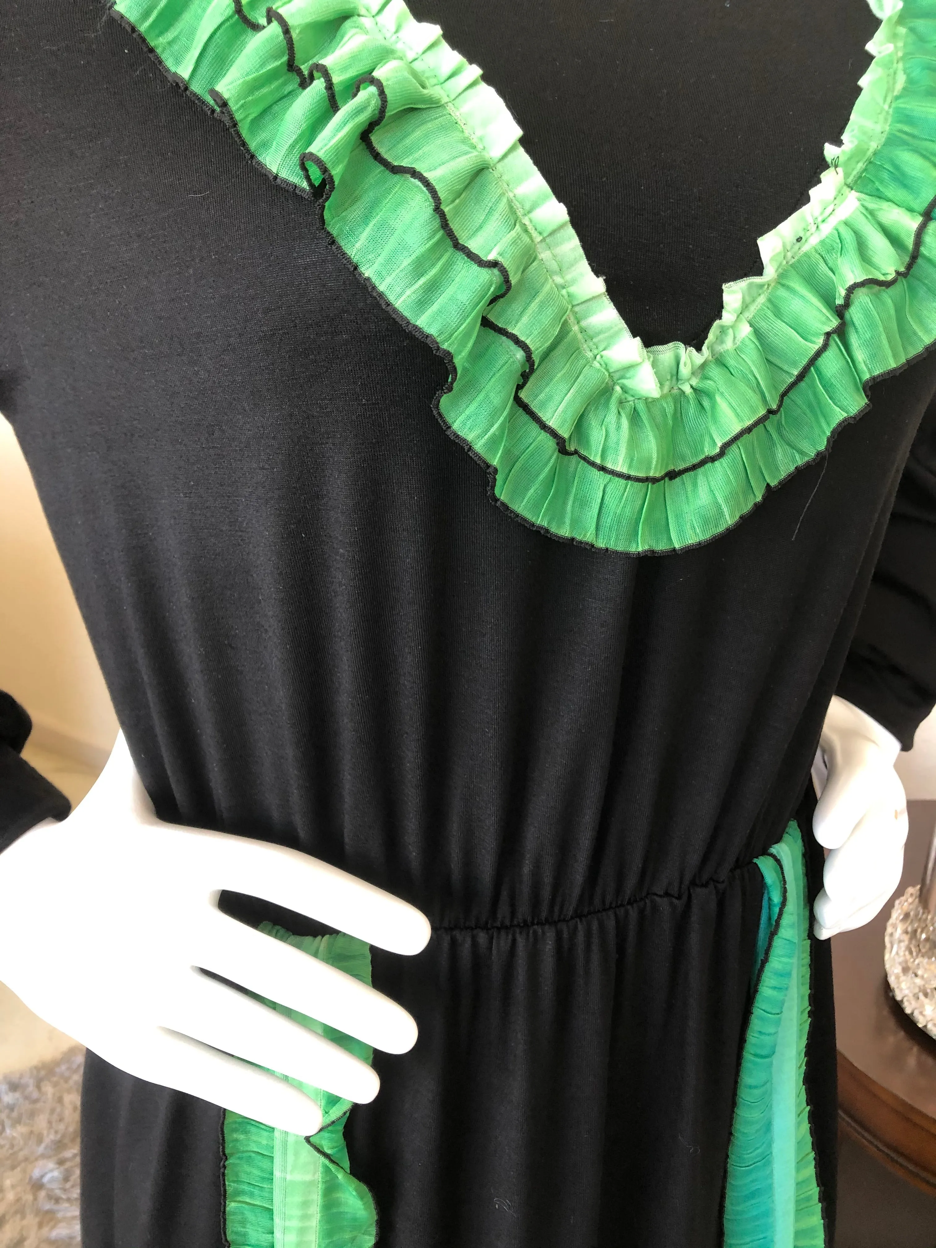Ombre Striped Ruffled Dress