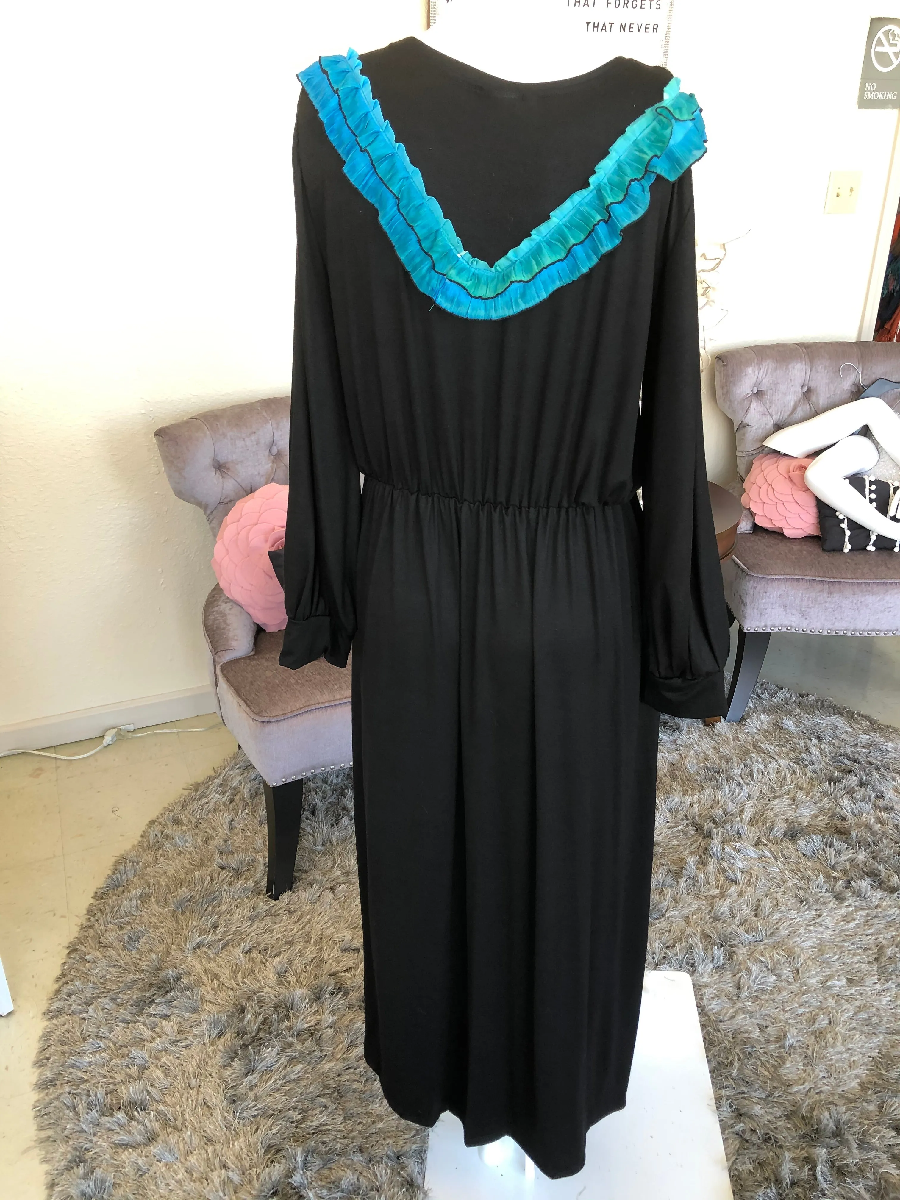 Ombre Striped Ruffled Dress