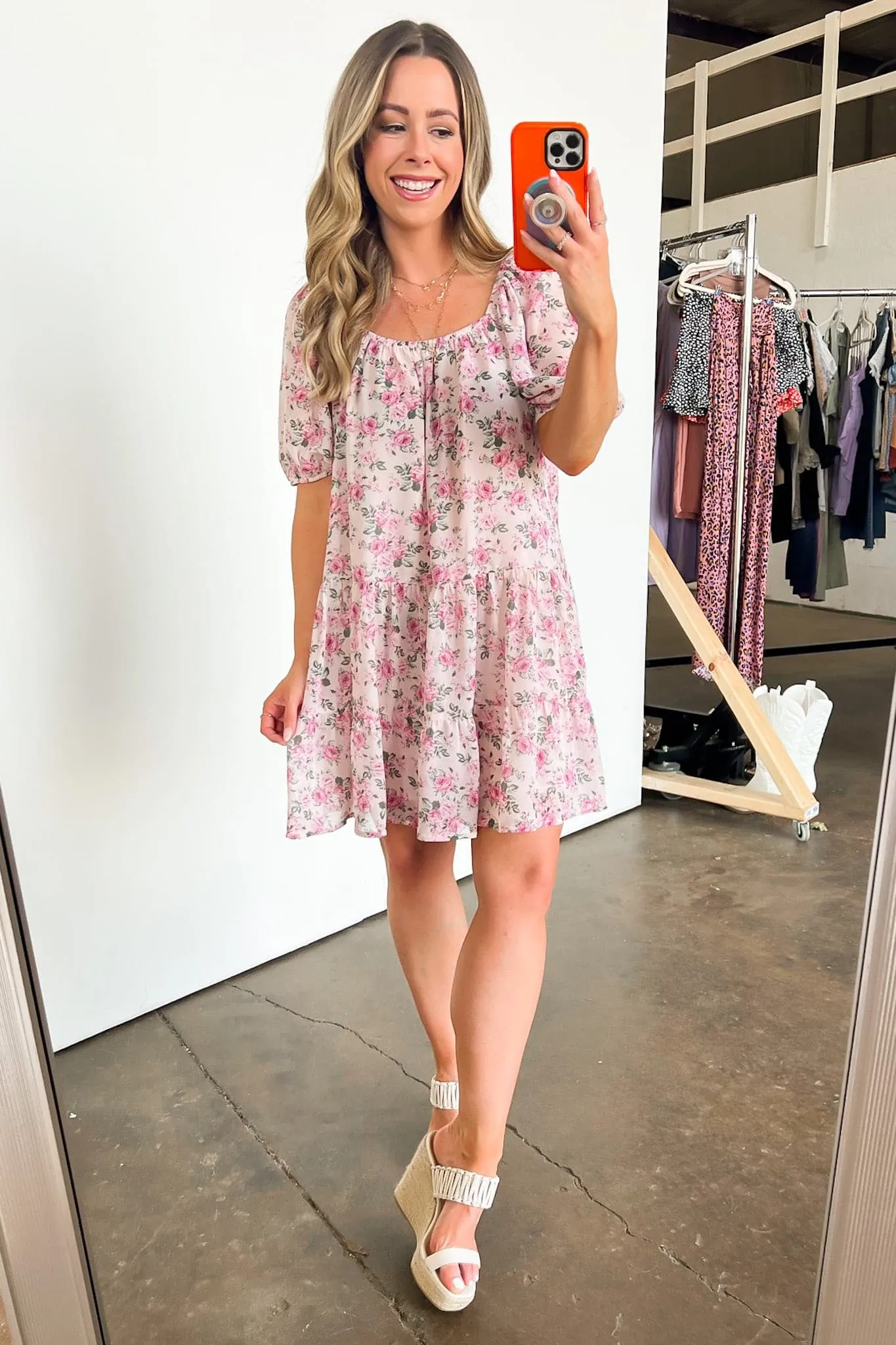 Passionate Ease Floral Ruffle Tunic Dress - FINAL SALE
