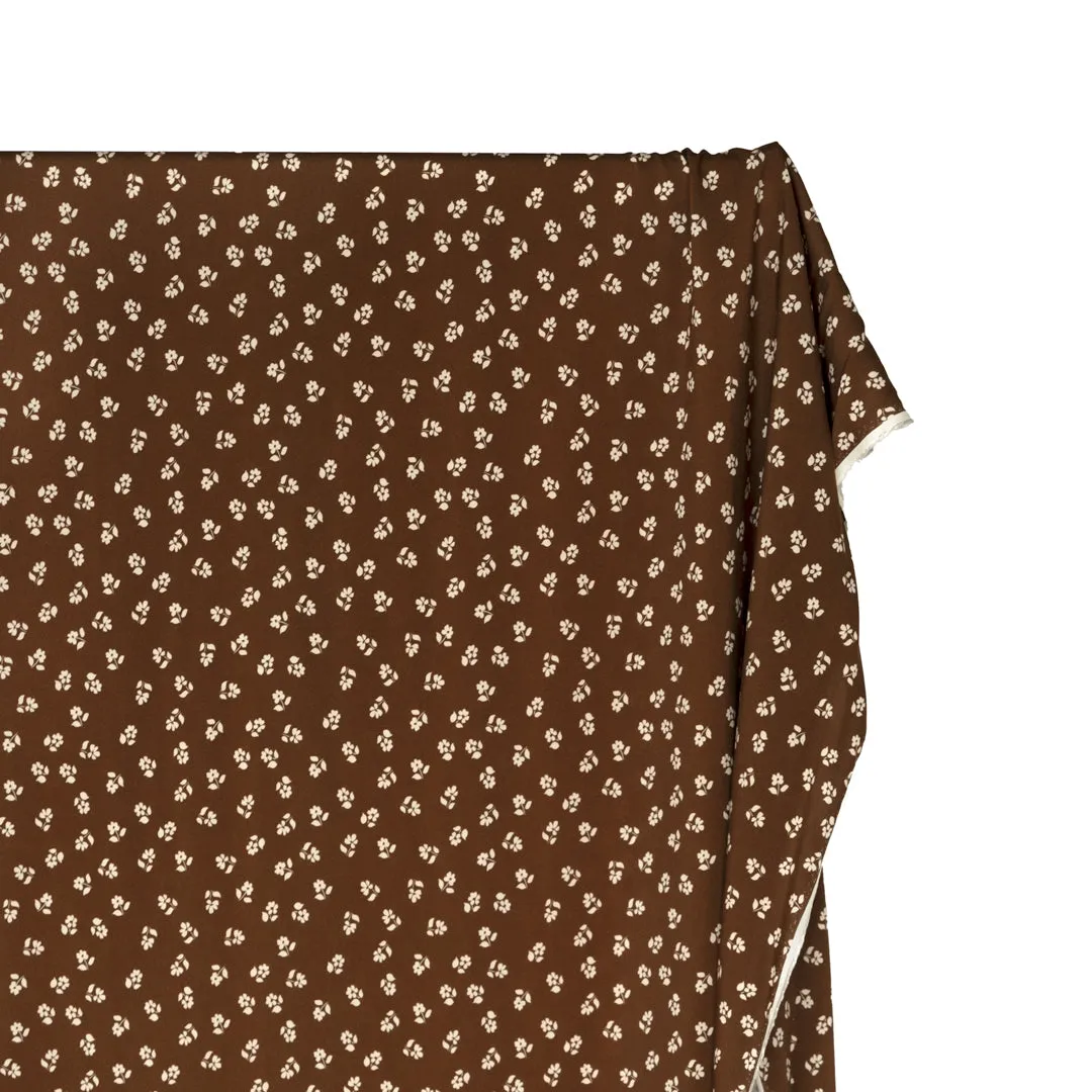 Perfect Posy Printed Viscose Challis - Nutshell