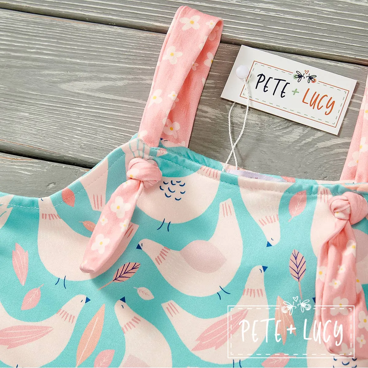 PETE   LUCY Charming Country Chicken Adjustable Dress