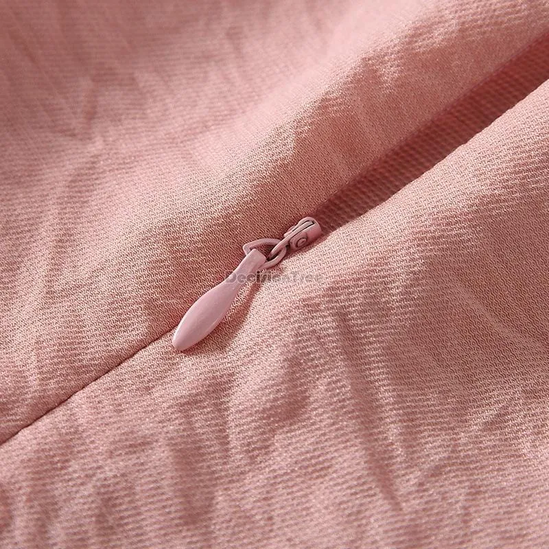 Pink silk linen Chinese Dress