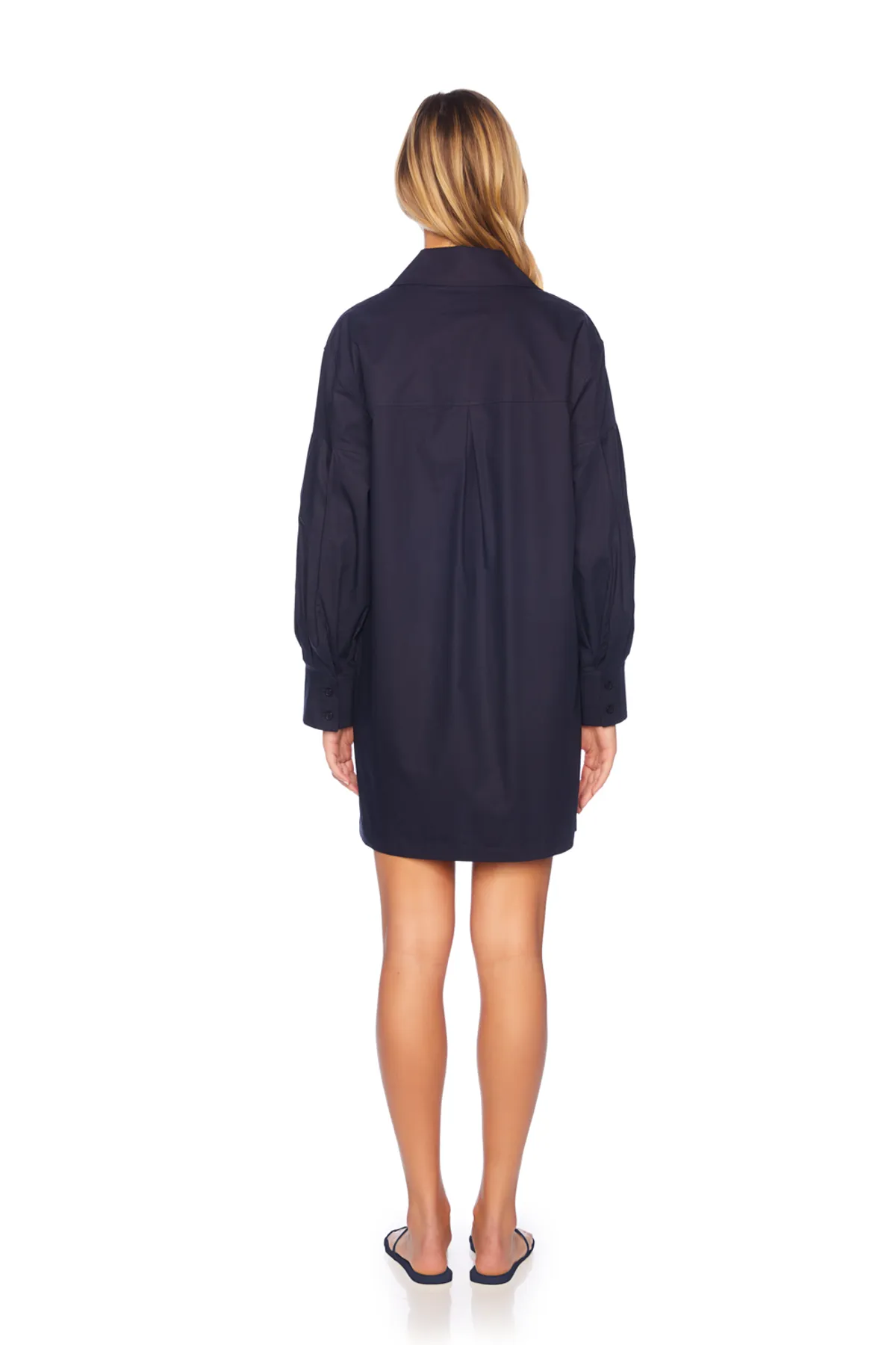 Poplin Button Down Shirt Dress