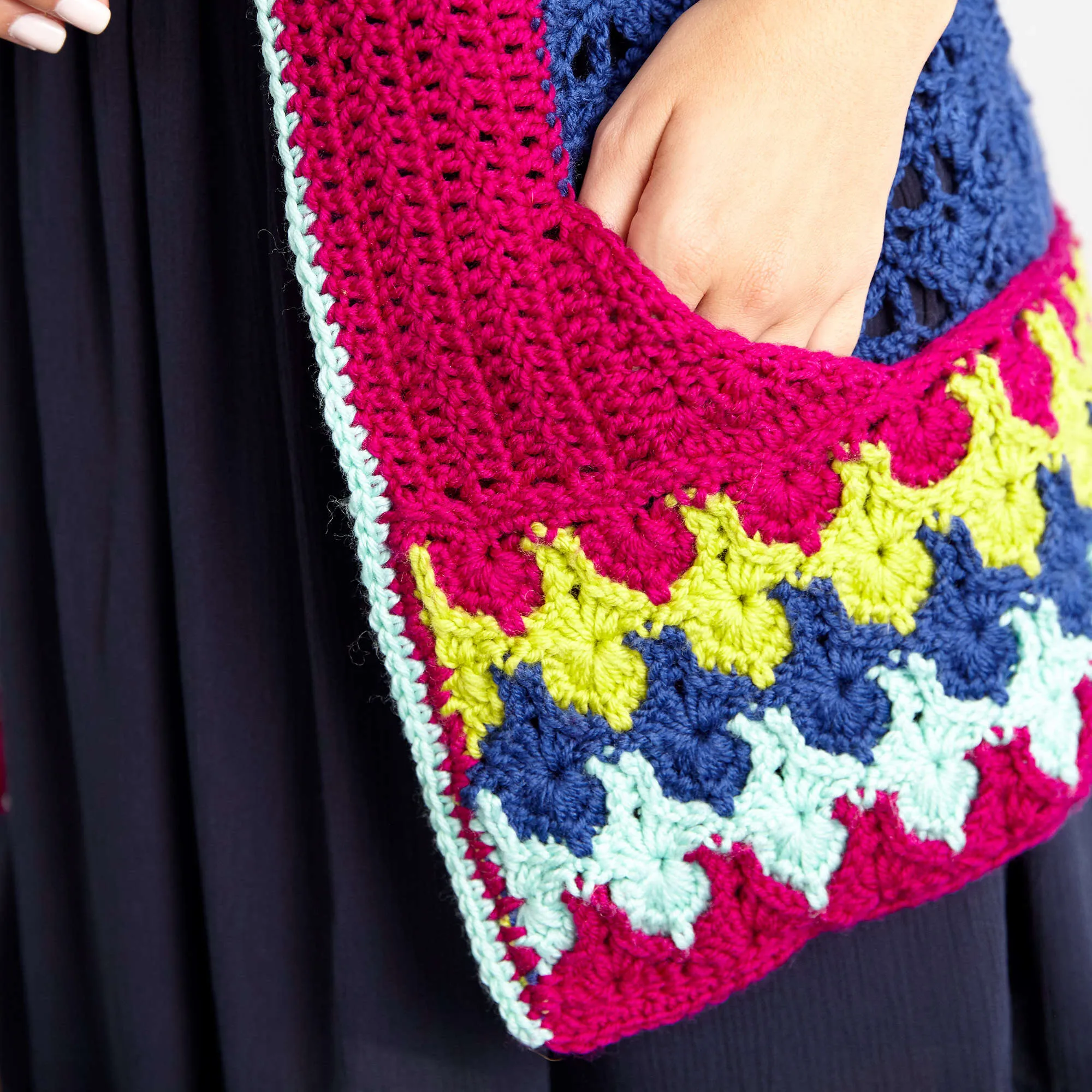 Red Heart Crochet Bohemian Chic Color Cardi