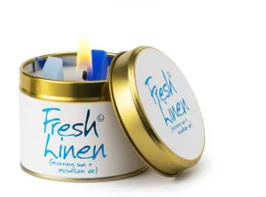 Scented Candle Tin Fresh Linen