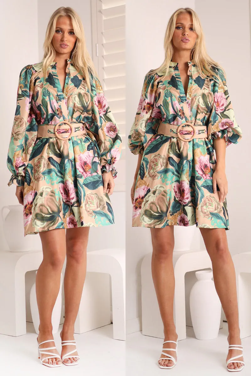 Simone  Linen Short  Dress  |  Mocha
