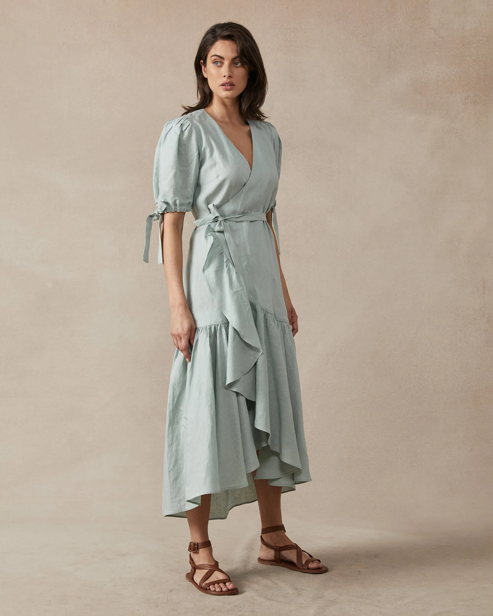 Stevie Wrap Dress Sage