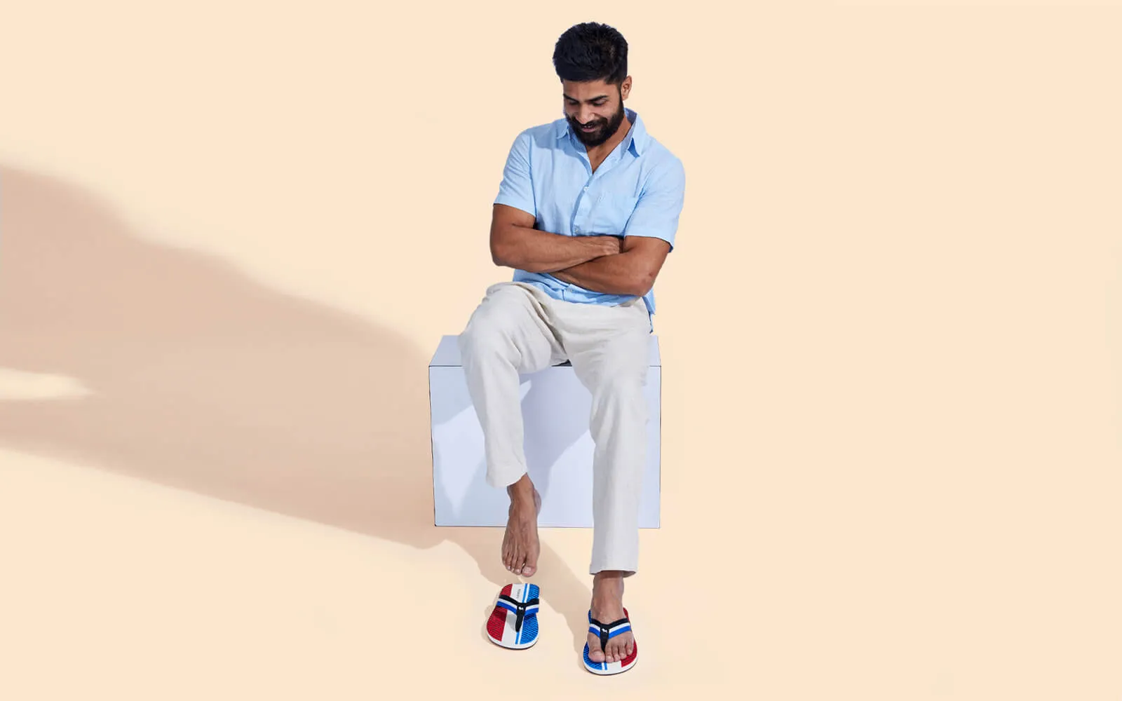 Striped Fusion Flips : Blue-White-Red