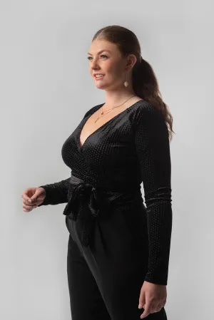 The Crossover Wrap: Classic - Velour - Black Velvet