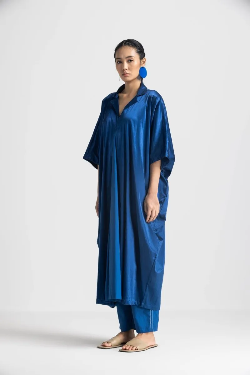 V Neck Kaftan - Electric Blue