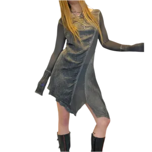 Vintage Ethereal Grunge Midi Dress (S/M)